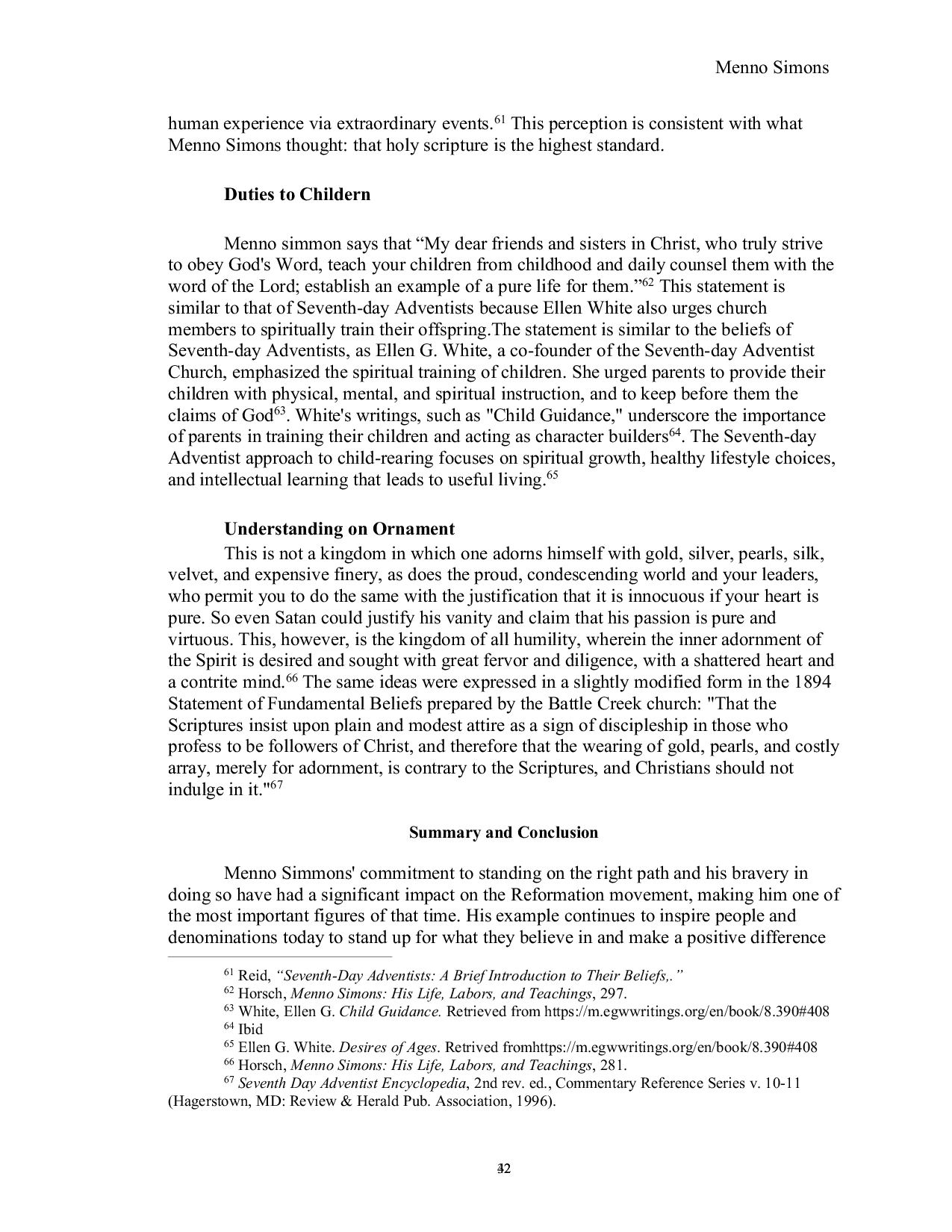 JURIS Menno Simons A Cross Denominational Legacy Influences on Mennonite Baptist Methodist and Adventist Church