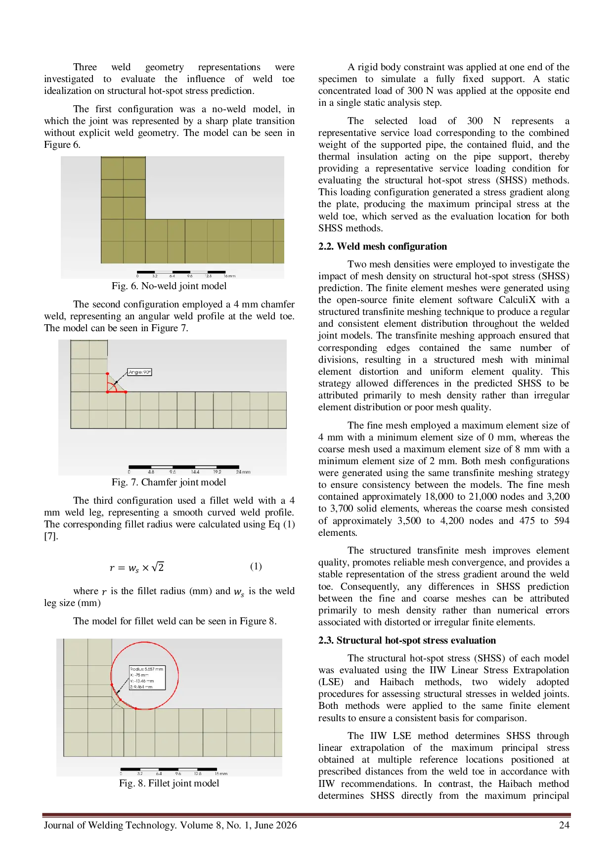 JURIS Comparative finite element analysis of IIW linear stress extrapolation and haibach methods for structural hot spot stress prediction in welded plate joints