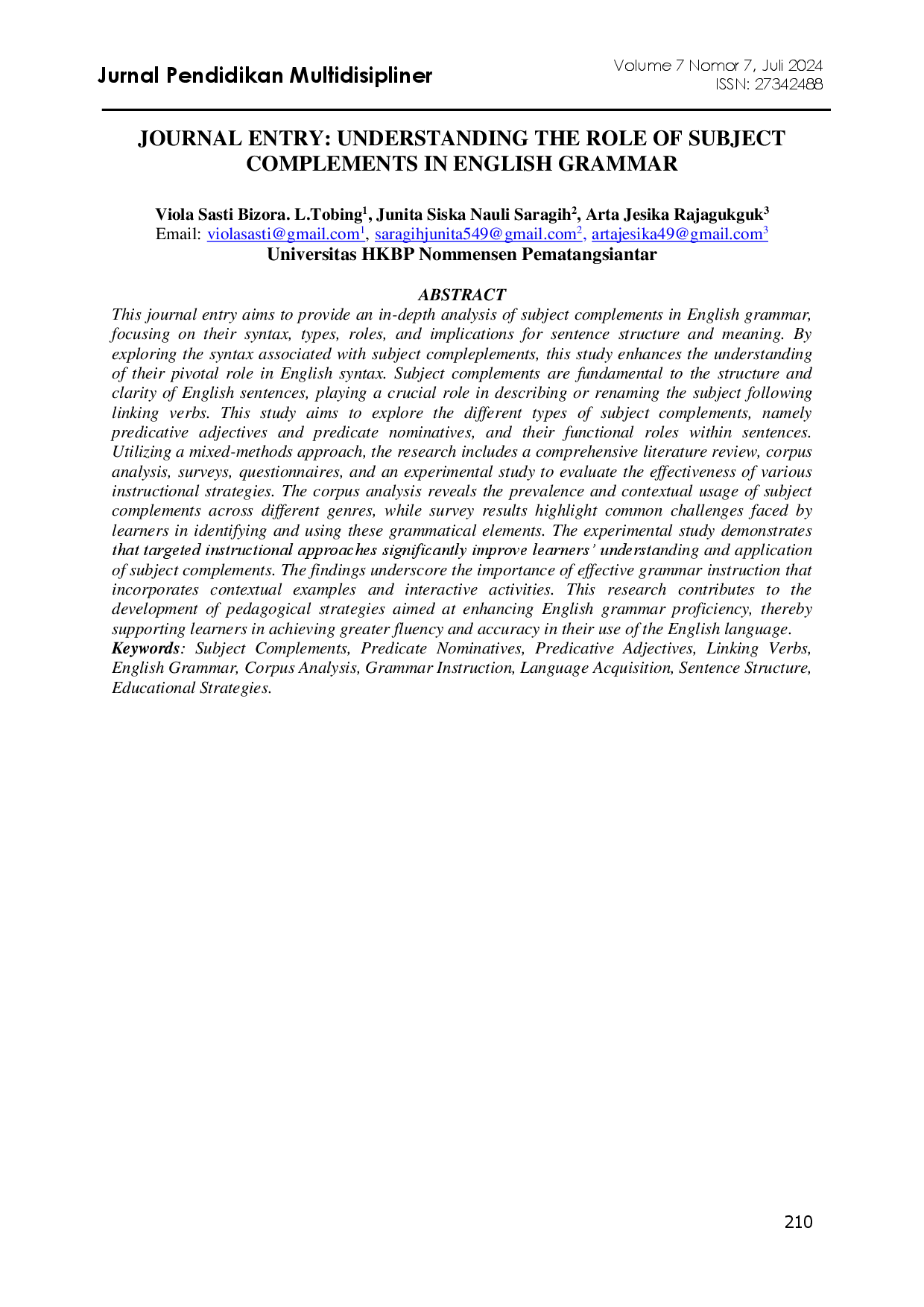 juris Understanding The Role Of Subject Complements In English Grammar