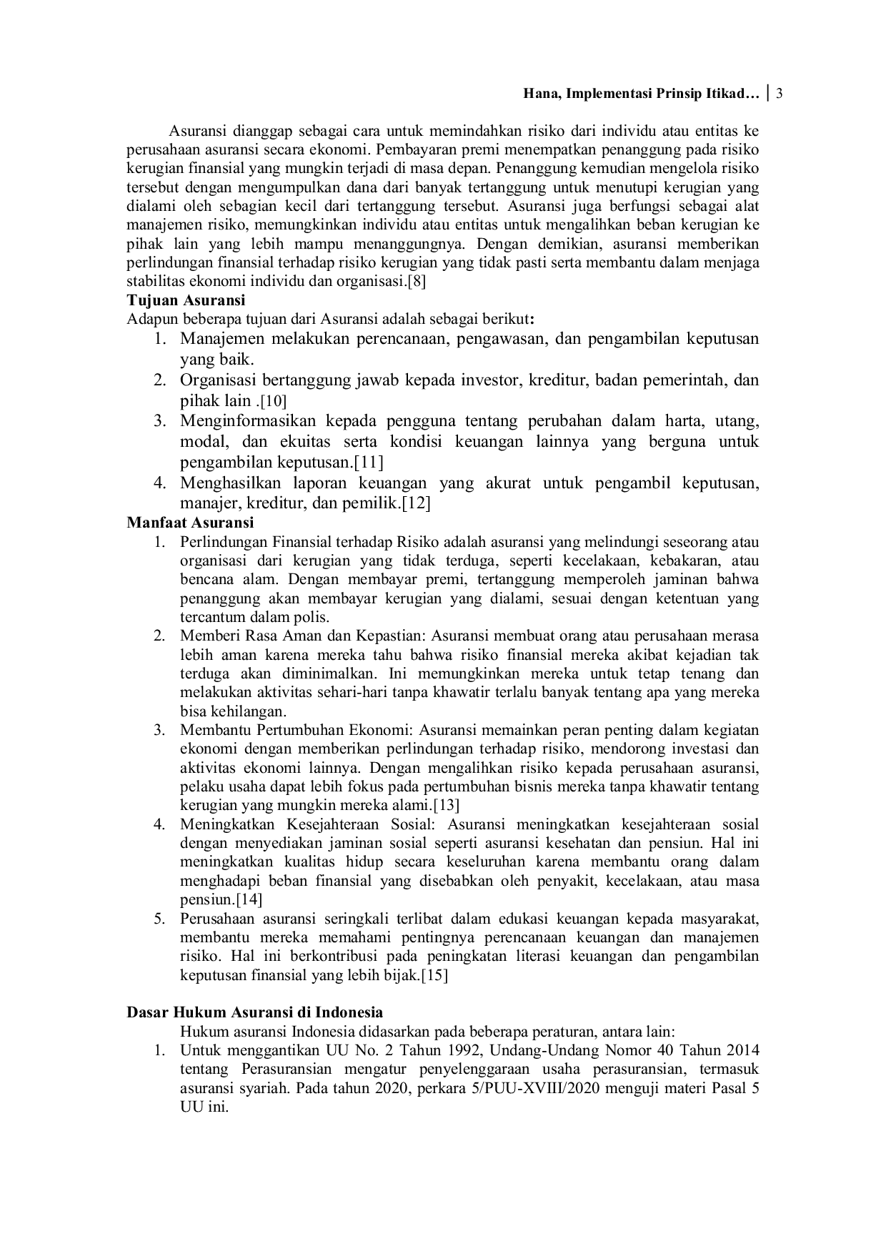 JURIS Implementasi Implementasi Prinsip Itikad Baik dalam Proses Klaim Asuransi Studi Kualitatif terhadap Praktik di Lapangan