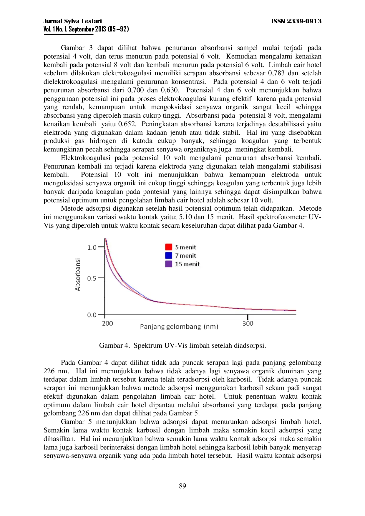 juris Pengolahan Limbah Cair Hotel Dengan Kombinasi Metode Elektrokoagulasi Dan Adsorpsi Menggunakan Karbosil