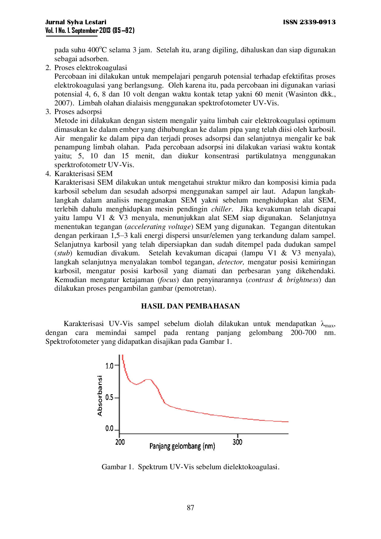 juris Pengolahan Limbah Cair Hotel Dengan Kombinasi Metode Elektrokoagulasi Dan Adsorpsi Menggunakan Karbosil
