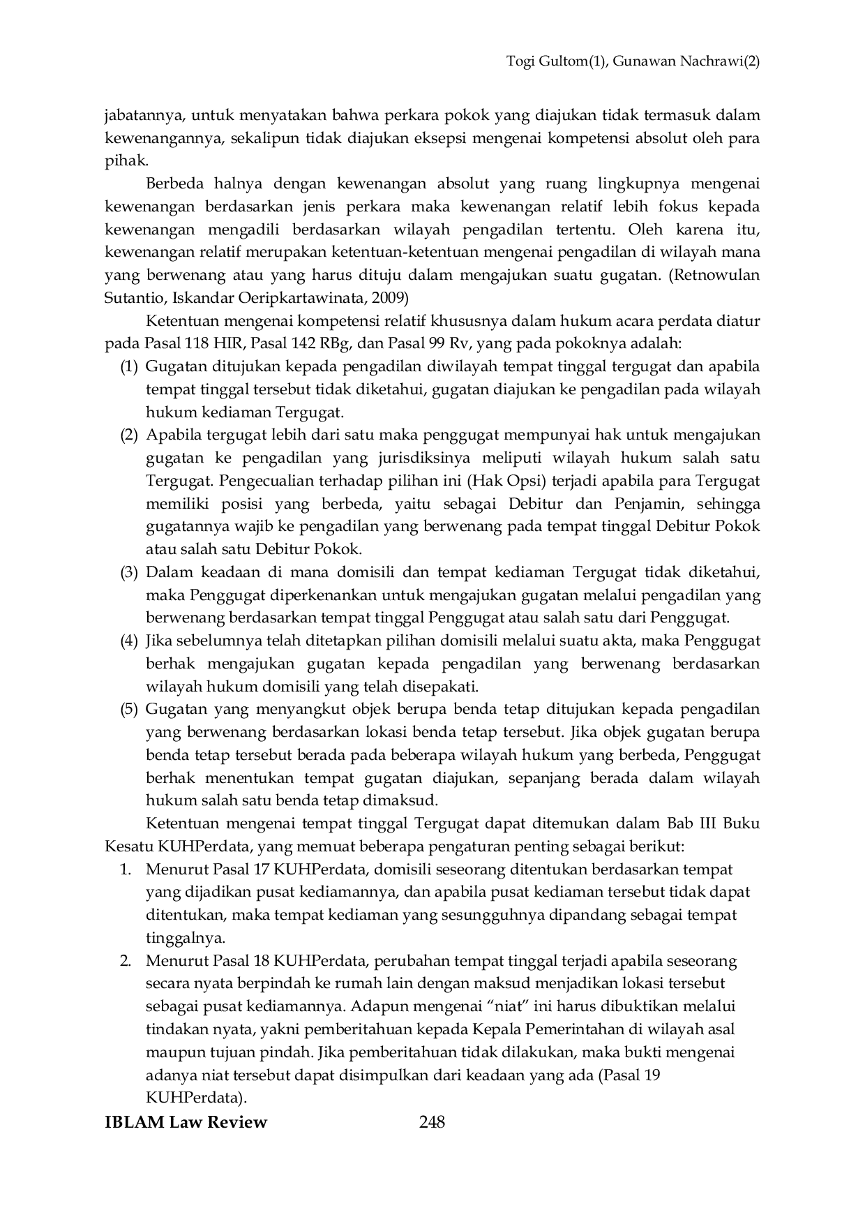 JURIS Implementasi Asas Actor Sequitur Forum Domicilii dalam Putusan Sela Pengadilan Negeri Tangerang Mengenai Kompetensi Relatif Studi Kasus Putusan Nomor 443 Pdt G 2024 Pn Tng