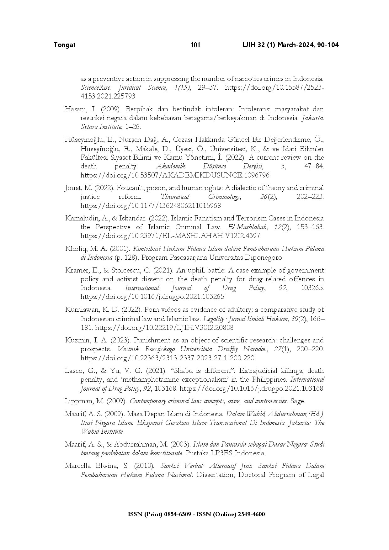 juris Death penalty in Indonesia between criminal law and Islamic law perspectives