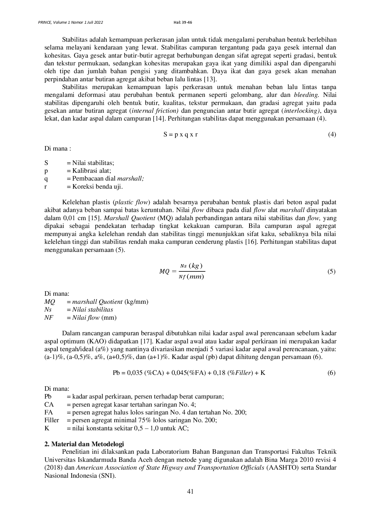 juris Karakteristik Campuran Beton Aspal AC WC Dengan Pencampuran Minyak Solar Terhadap Parameter Marshall