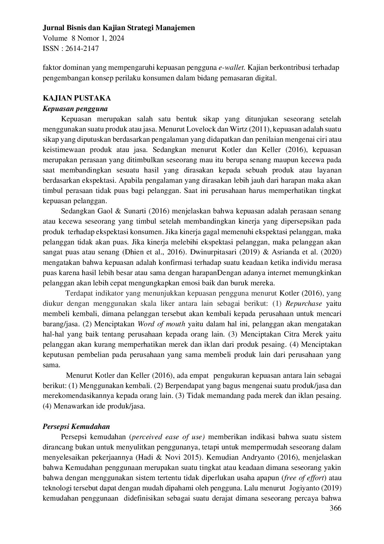 JURIS Determinasi Kepuasan Pengguna E Wallet Pada Kalangan Mahasiswa