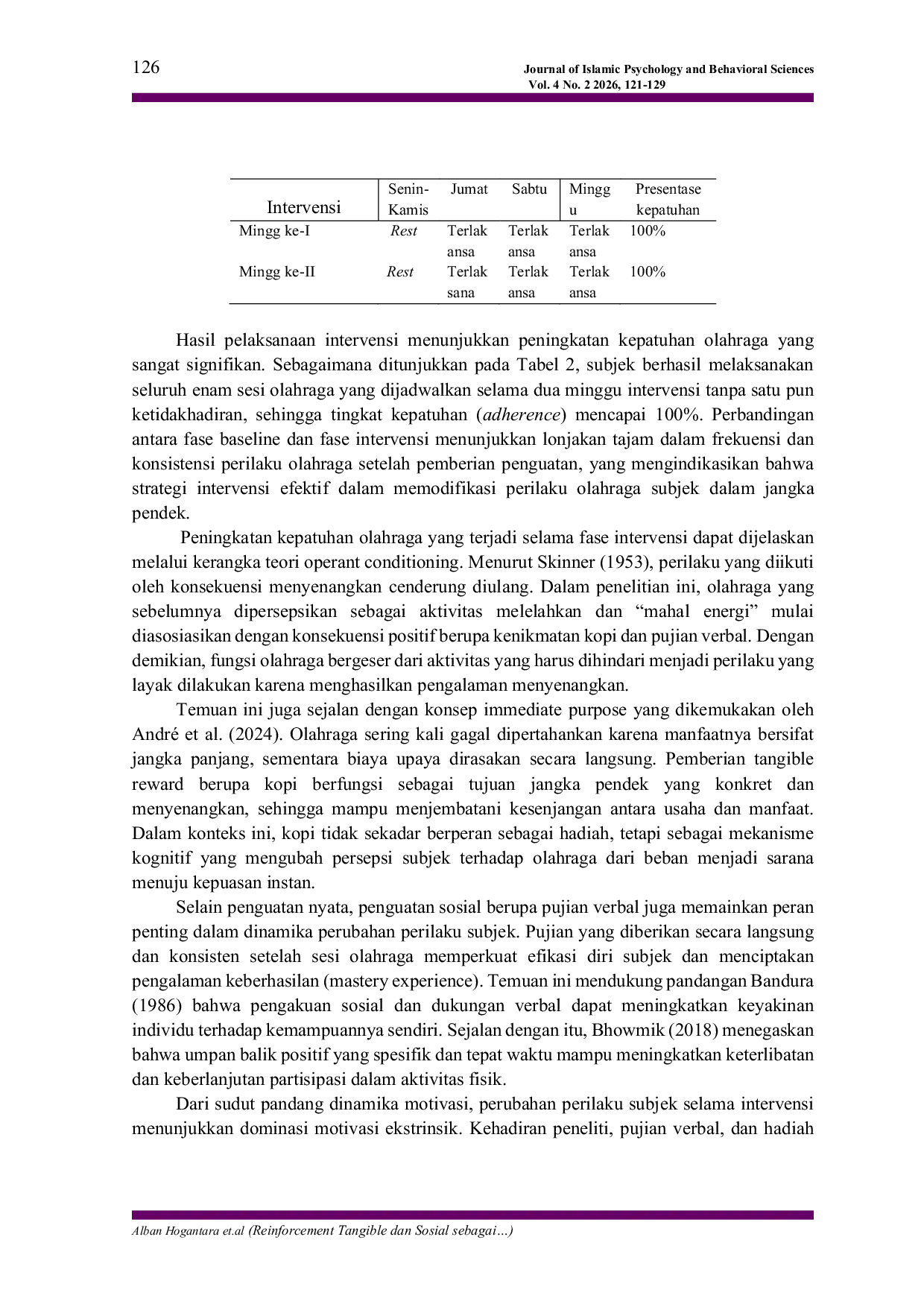 JURIS Reinforcement Tangible dan Sosial sebagai Strategi Peningkatan Kepatuhan Olahraga Mahasiswa