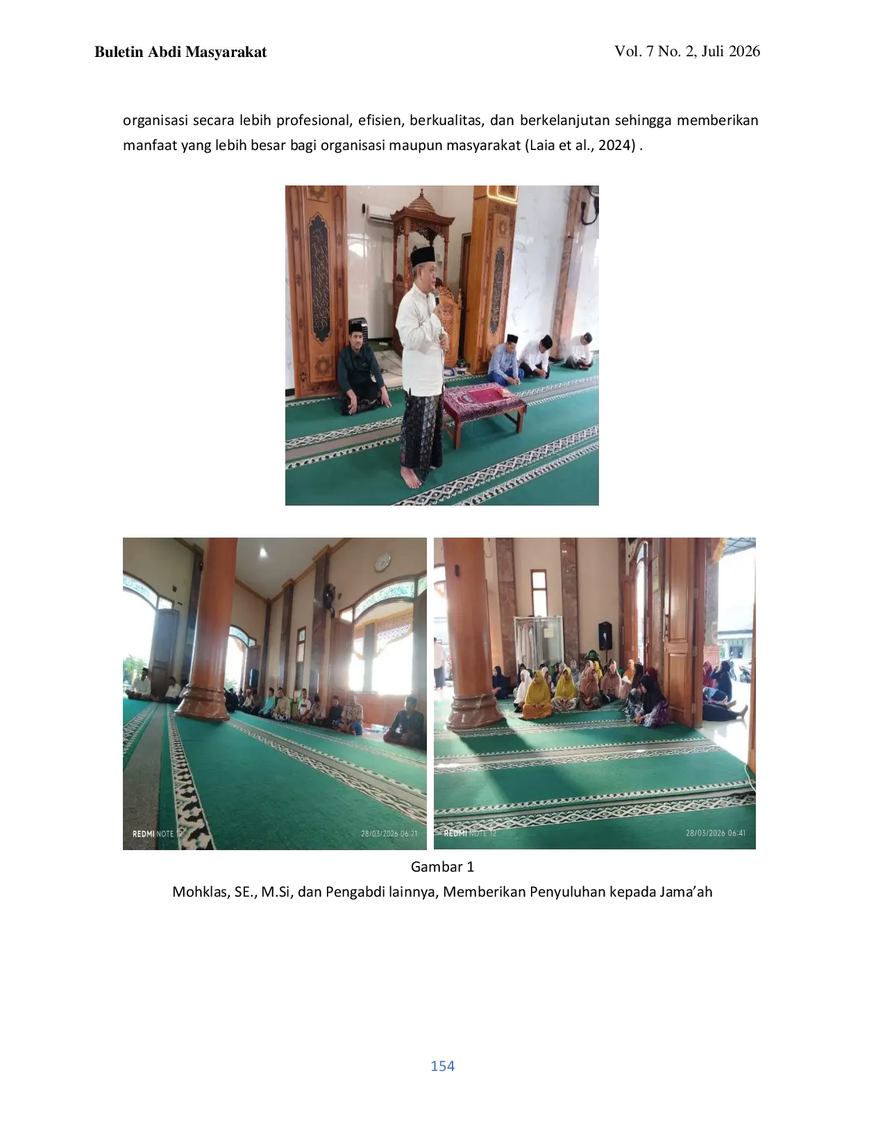 JURIS Penyuluhan Manajemen Event Keagamaan yang Efektif dan Efisien di Masjid Pada Masjid Besar Baiturrahman Tembalang Semarang