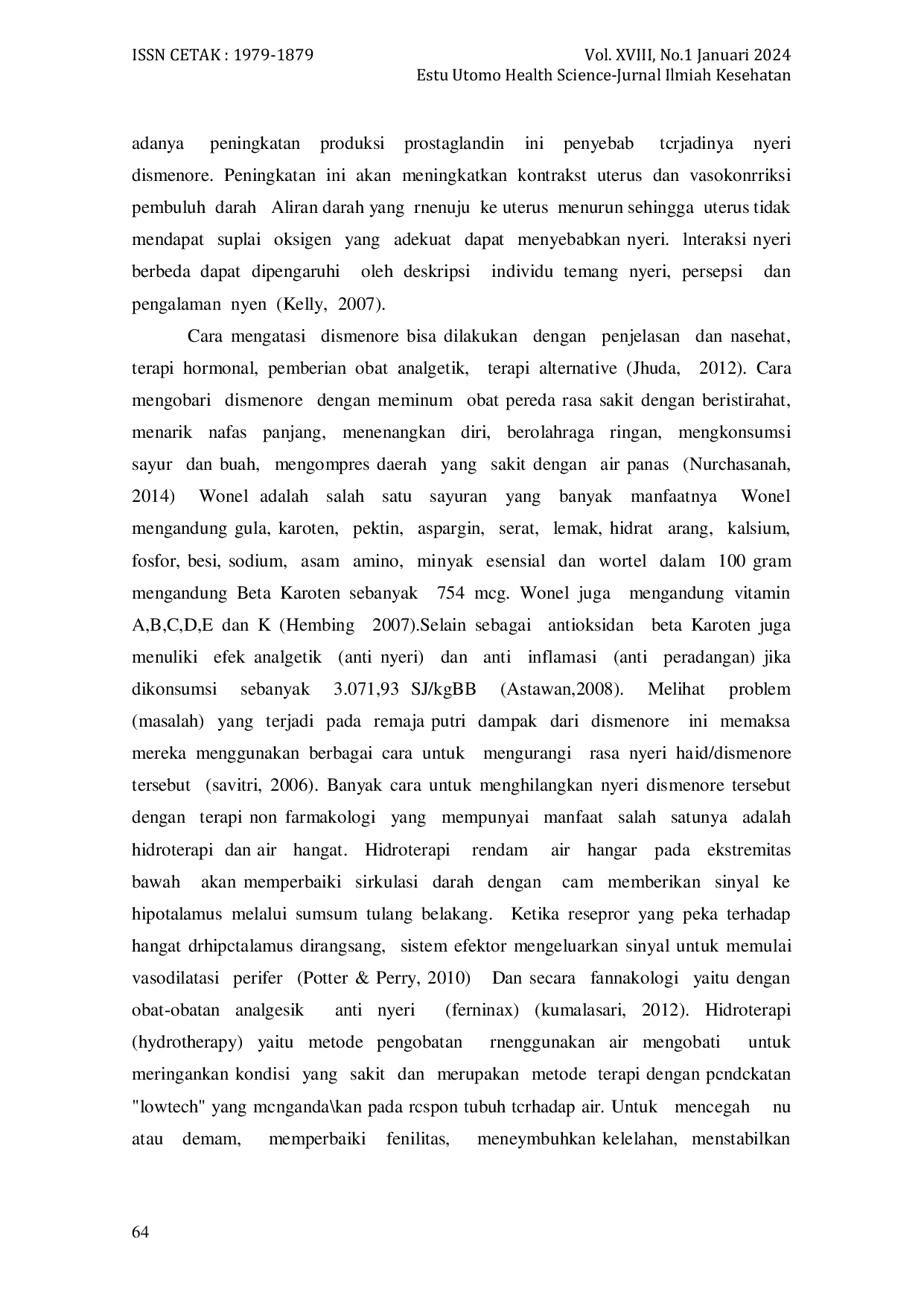 JURIS Pengaruh Pemberian Jus Wortel Terhadap Penurunan Nyeri Dismenorhea Pada Remaja Putri