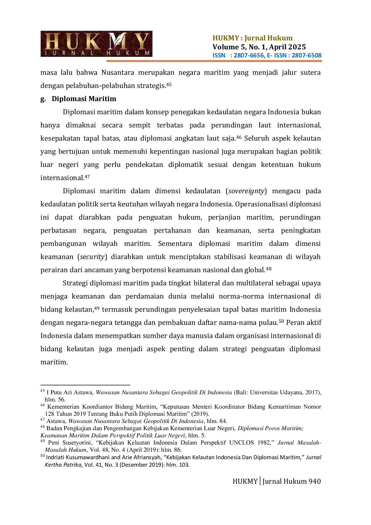 JURIS Pembangunan Hukum Kedaulatan Perairan Dalam Mewujudkan Visi Indonesia Sebagai Poros Maritim Dunia