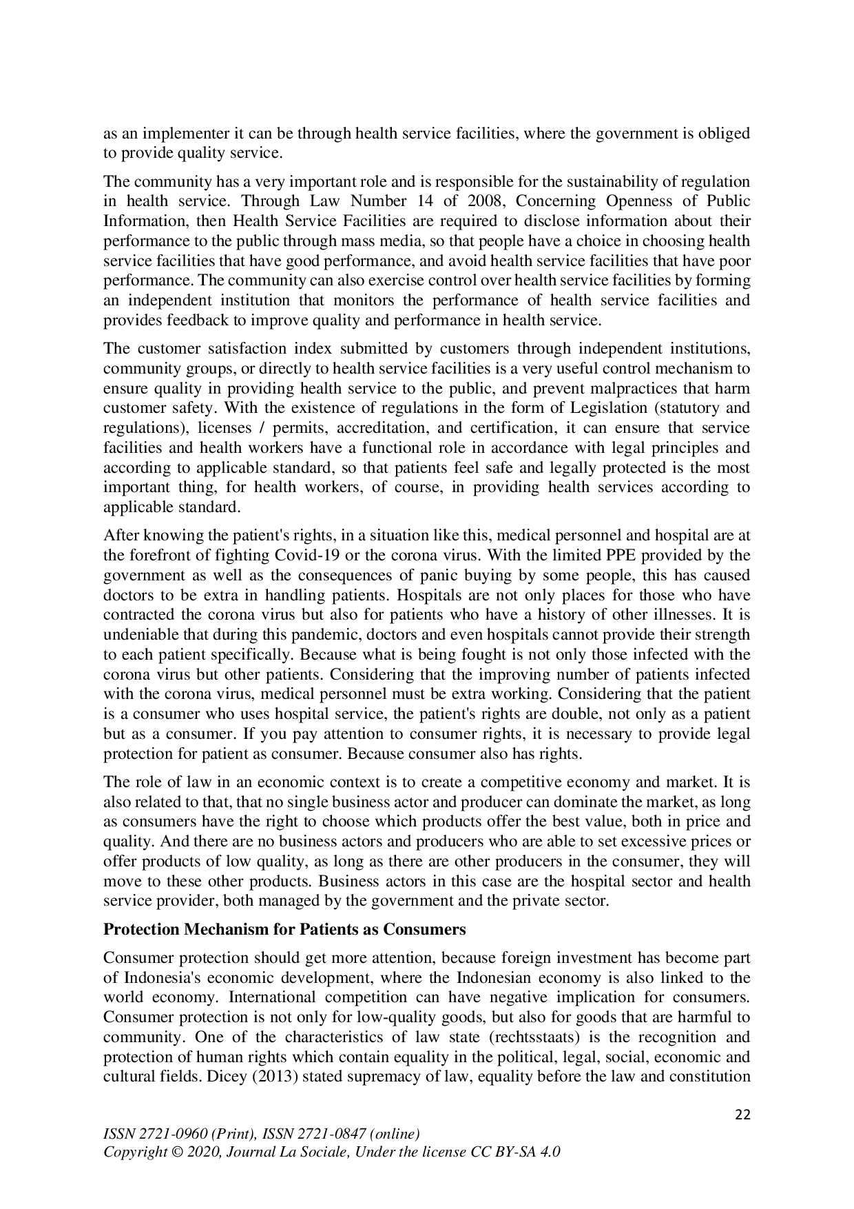 juris Legal Protection of Hospital Patients in the Corona Virus Pandemic Period