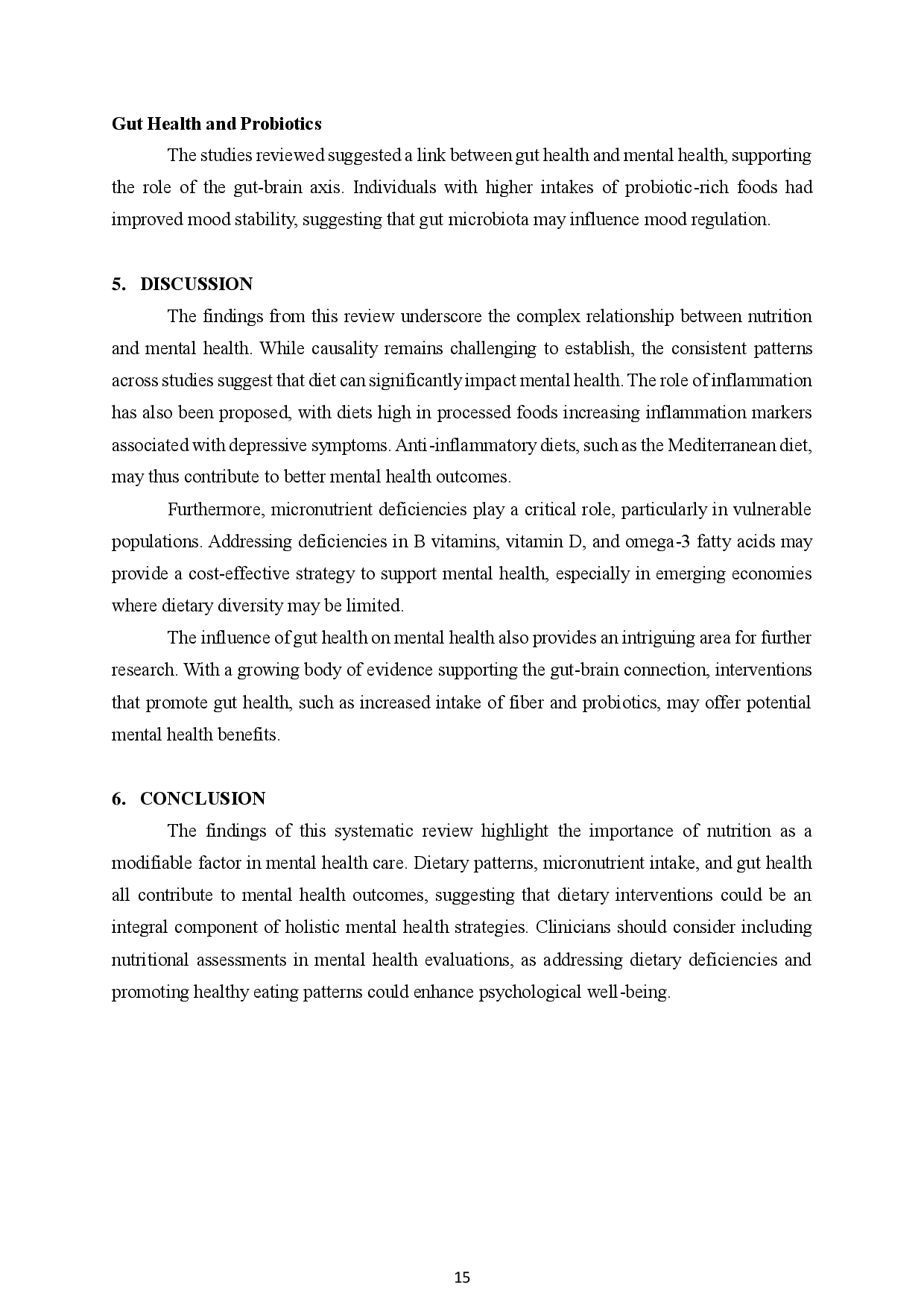 juris Exploring The Relationship Between Nutrition and Mental Health A Systematic Review