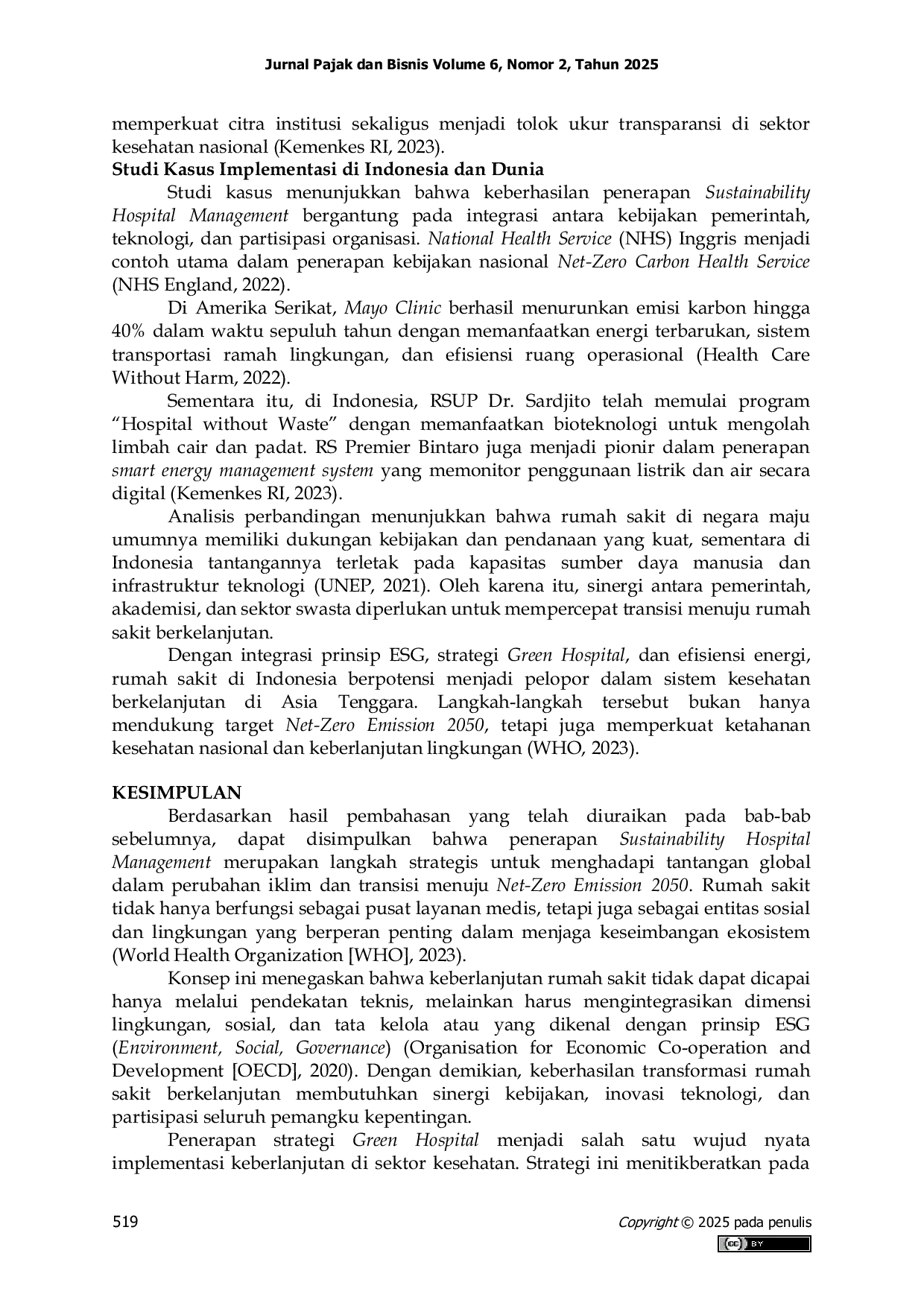 JURIS Sustainability Hospital Management Strategi Green Hospital dan Efisiensi Energi di Era Net Zero Emission 2050