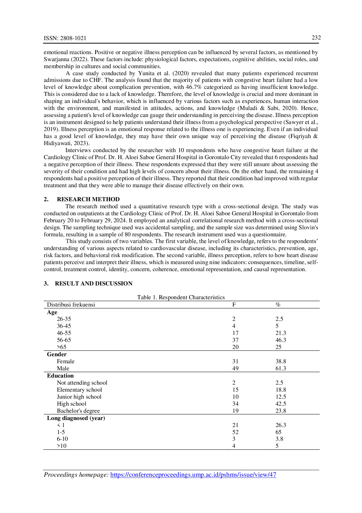 JURIS The Relationship Between Knowledge Level and Illness Perception in Patients with Congestive Heart Failure