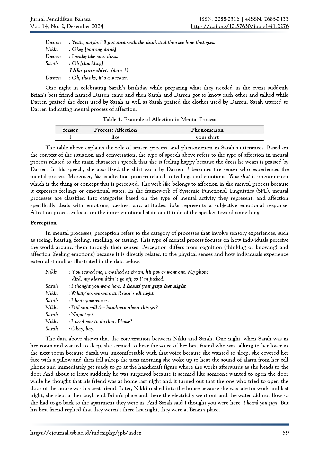 juris Mental Process of Transitivity in The Main Character of Horse Girl Movie A Systemic Functional Linguistic Approach