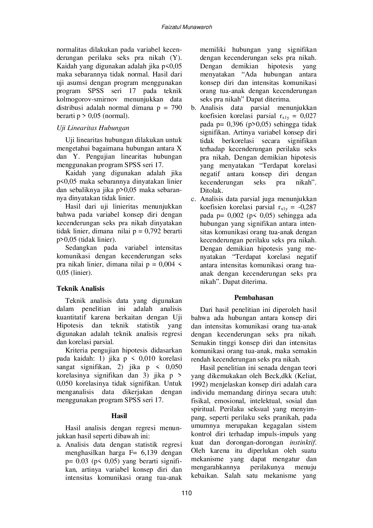 JURIS Konsep Diri Intensitas Komunikasi Orang Tua Anak dan Kecenderungan Perilaku Seks Pranikah