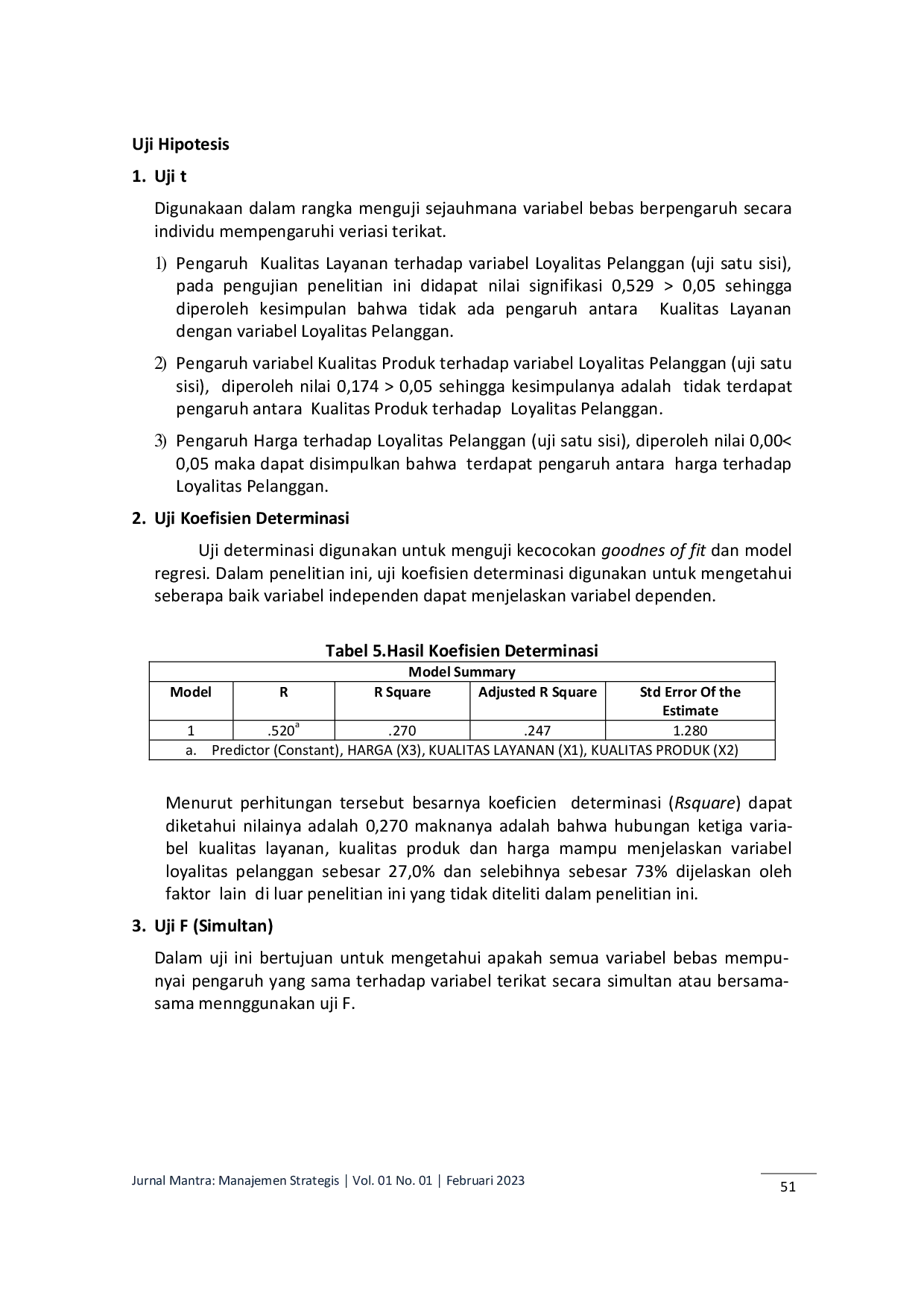 JURIS Persepsi Konsumen Atas Kualitas Layanan Kualitas Produk dan Harga terhadap Loyalitas Pelanggan Caffe Legend Jogja