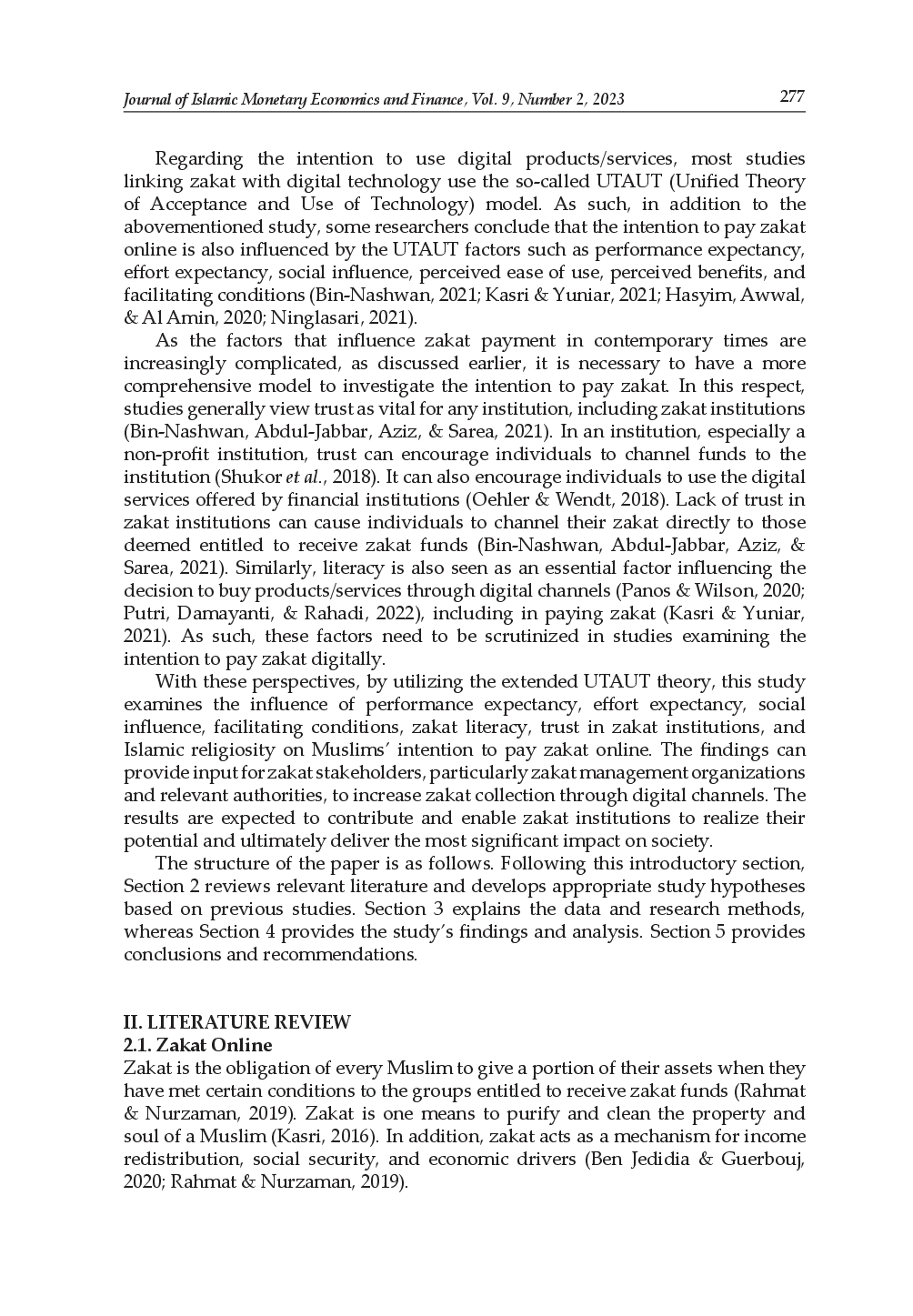 juris Determinants Of The Intention To Pay Zakat Online The Case Of Indonesia