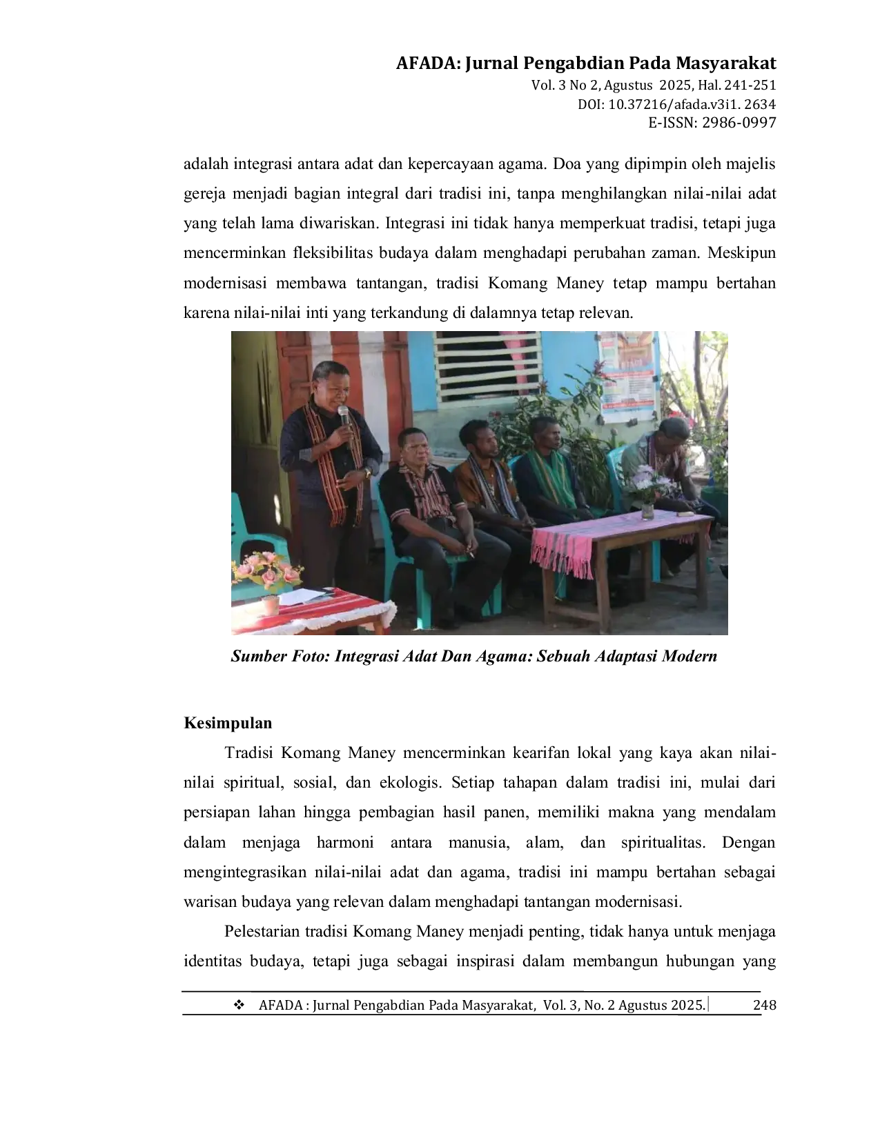 JURIS Tradisi Agraris dan Hasil Pertanian Komang Maney Di Desa Taramana Kecamatan Alor Timur Laut