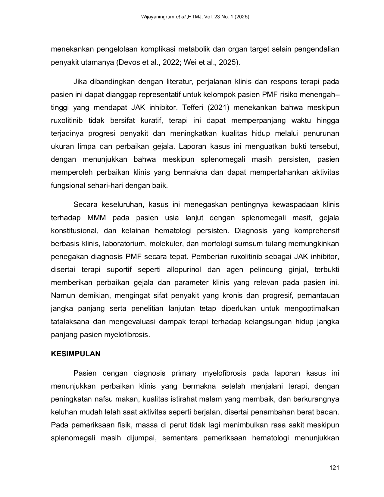 JURIS Metaplasia Myelofibrosis