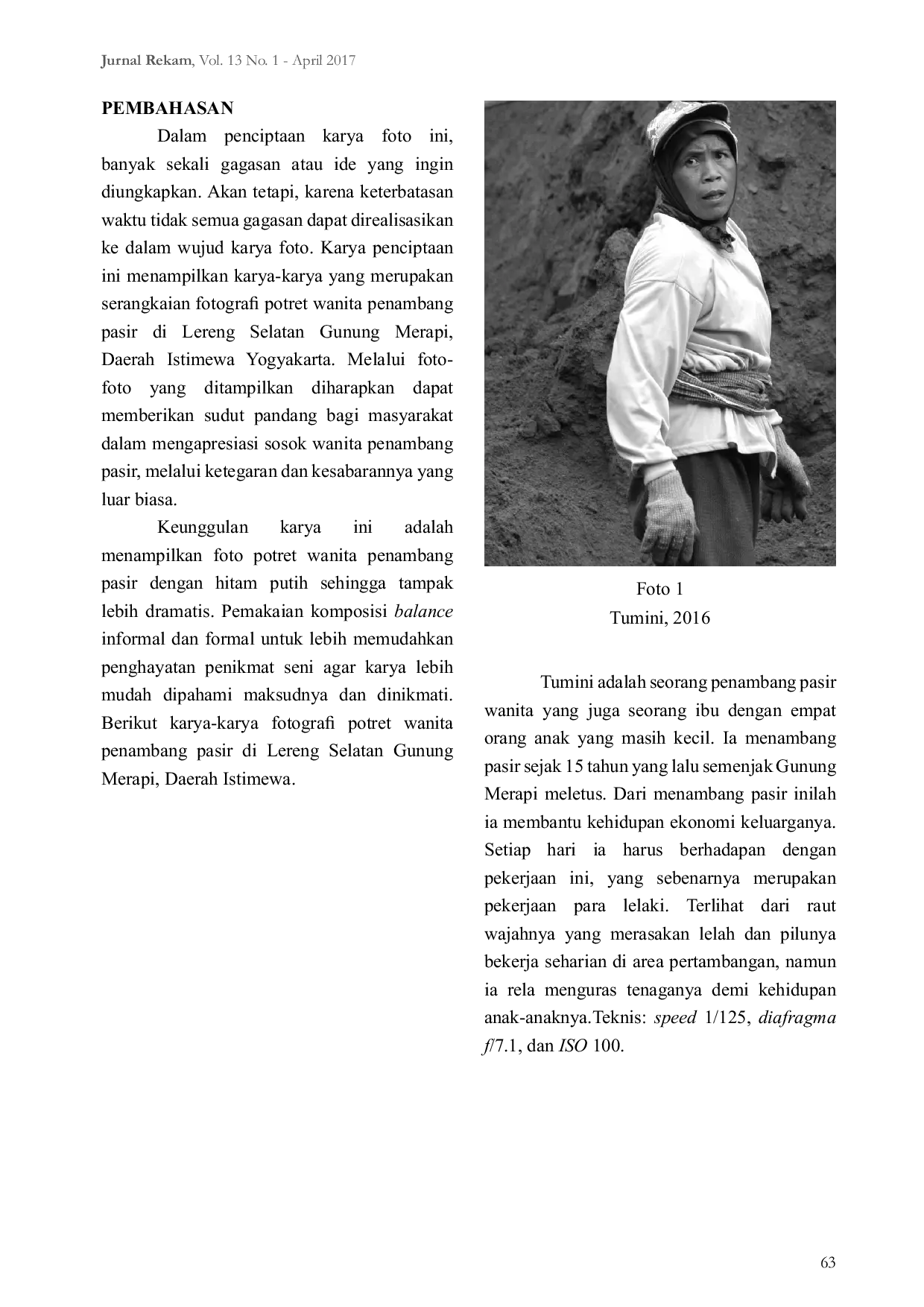 JURIS Fotografi Potret Wanita Penambang Pasir di Lereng Selatan Gunung Merapi Daerah Istimewa Yogyakarta