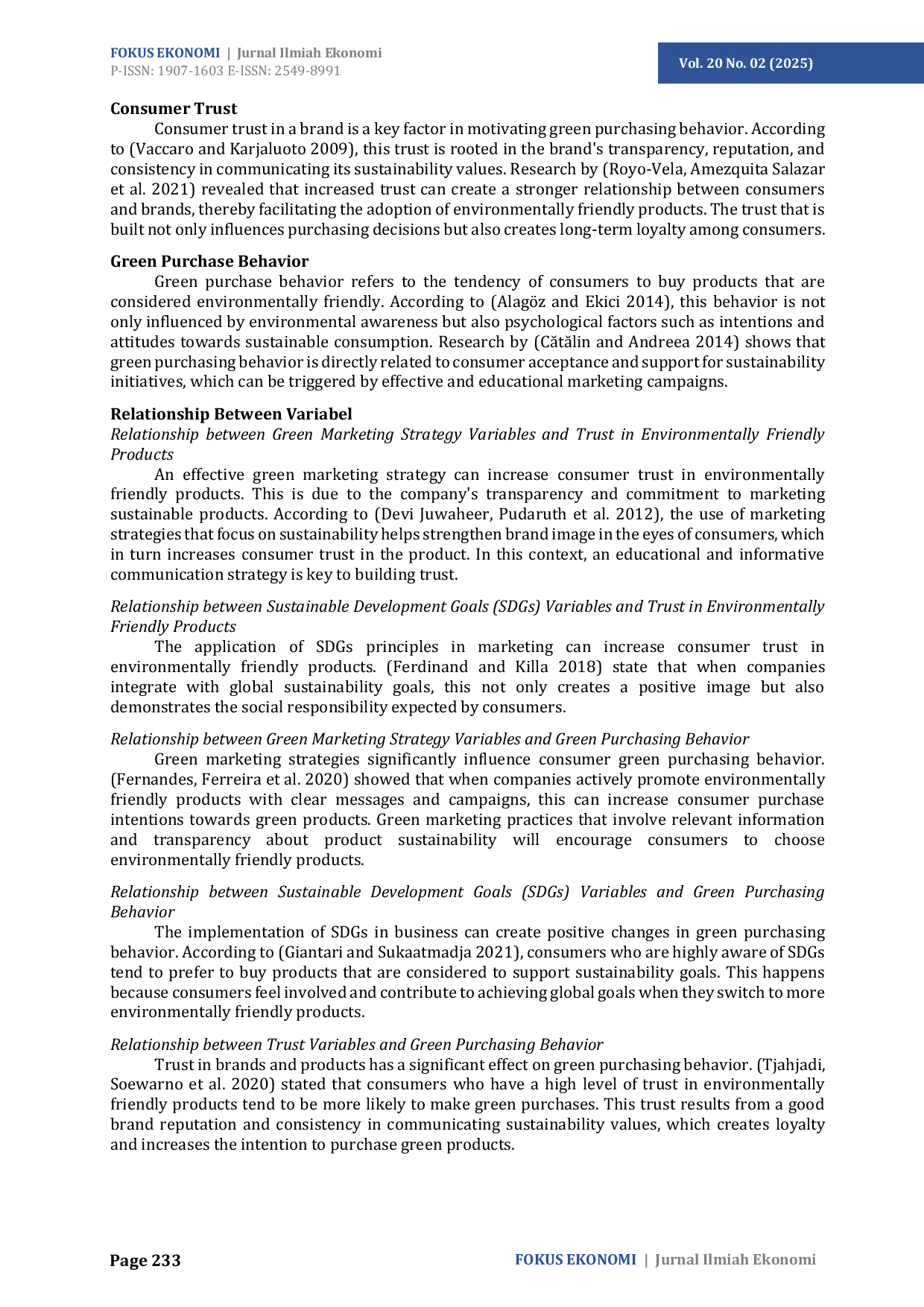 JURIS Green Marketing Strategy as an Implementation of Consumer Trust in Realizing Sustainable Development Goals SDGs