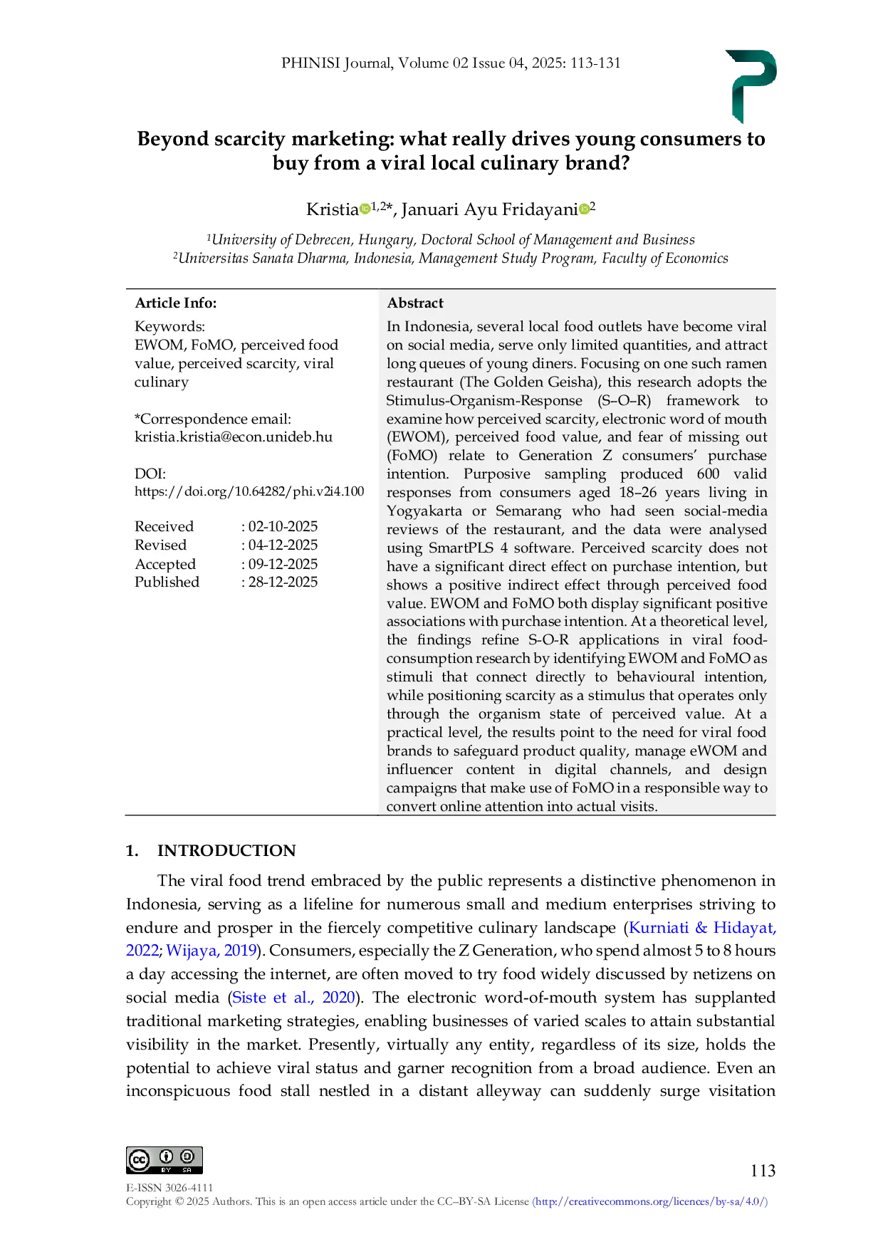 JURIS Beyond scarcity marketing what really drives young consumers to buy from a viral local culinary brand