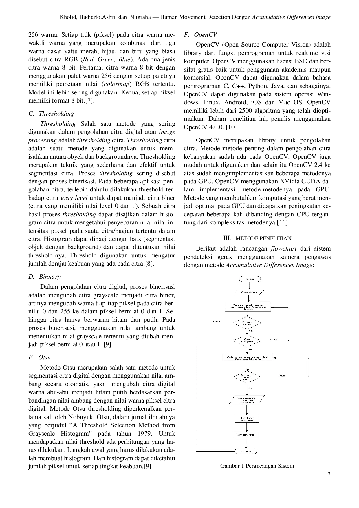 JURIS Human Movement Detection Dengan Accumulative Differences Image