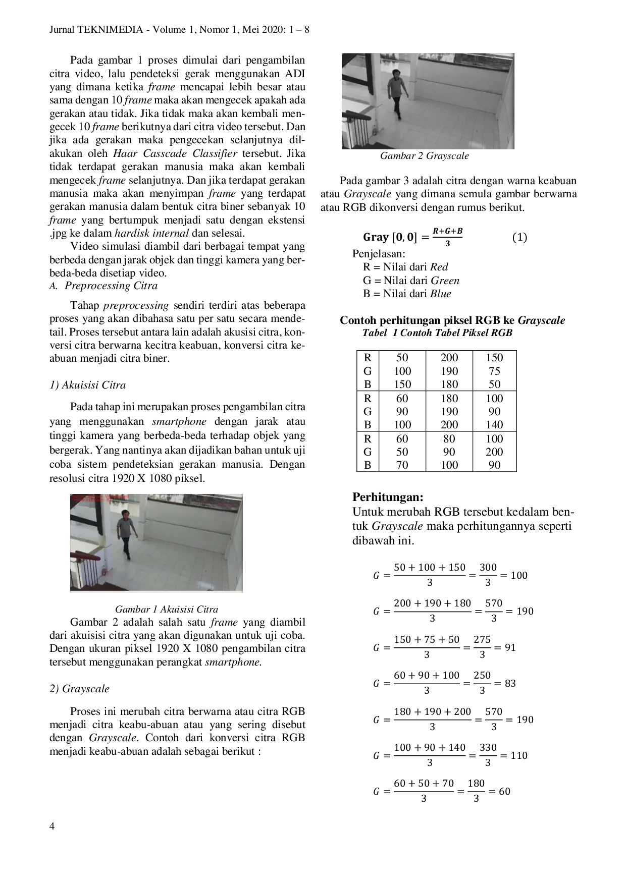 JURIS Human Movement Detection Dengan Accumulative Differences Image