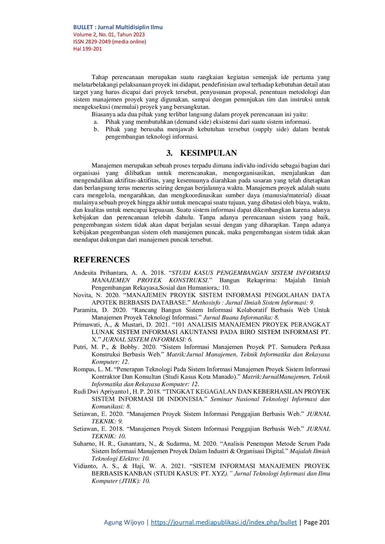 JURIS Manajemen Proyek Sistem Informasi