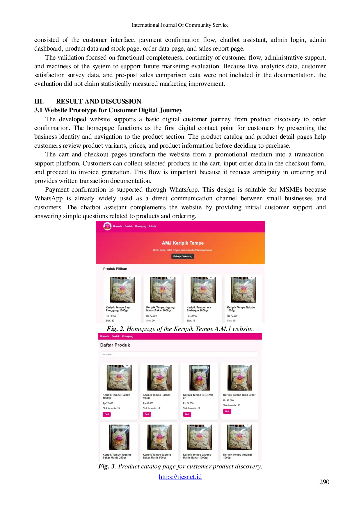 JURIS Development Of A Website To Improve Digital Marketing For Micro Small And Medium Enterprises A M J Tempe Chips