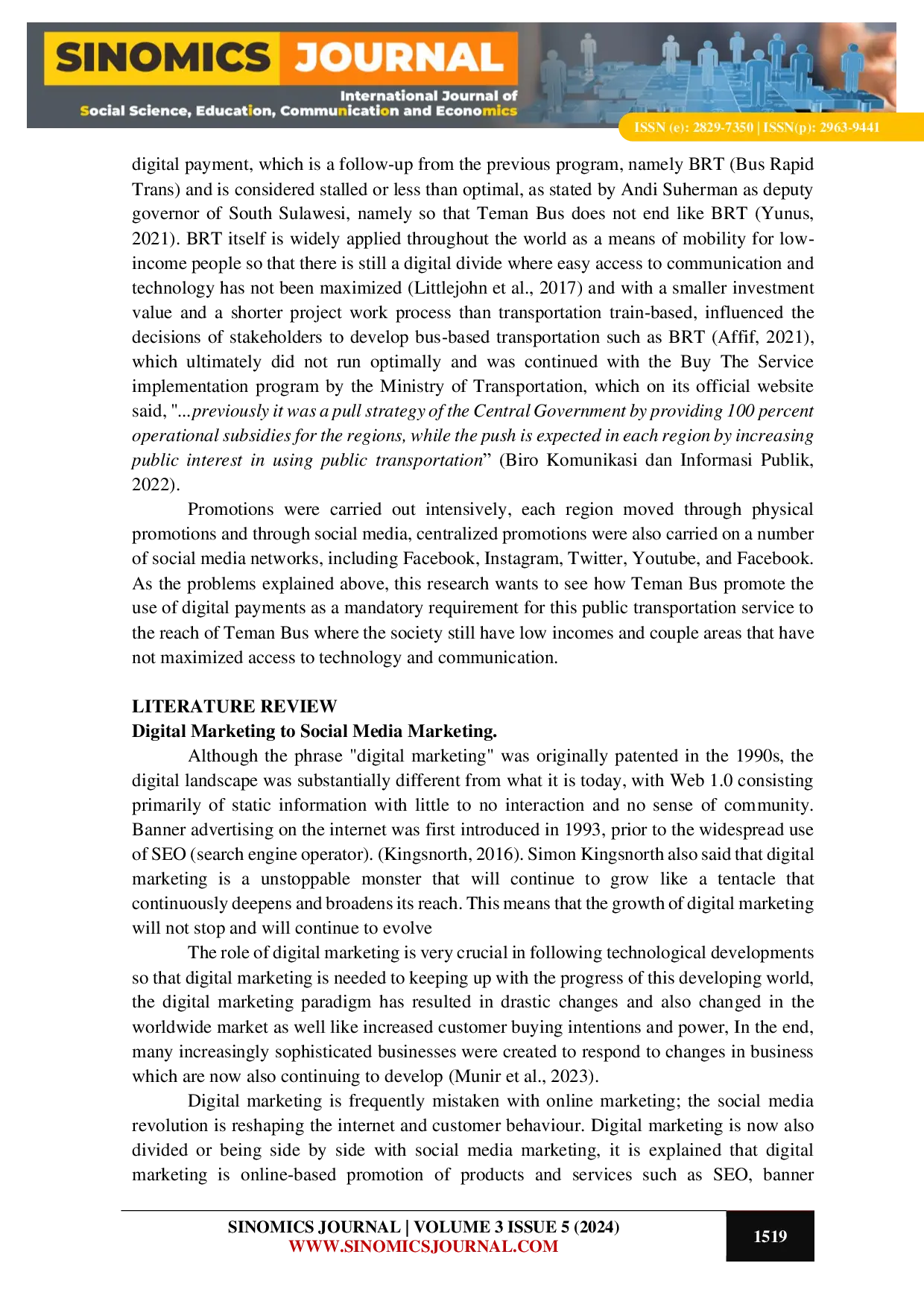 JURIS Launched during the Pandemic How teman bus Promote Cashless Based Public Transportation