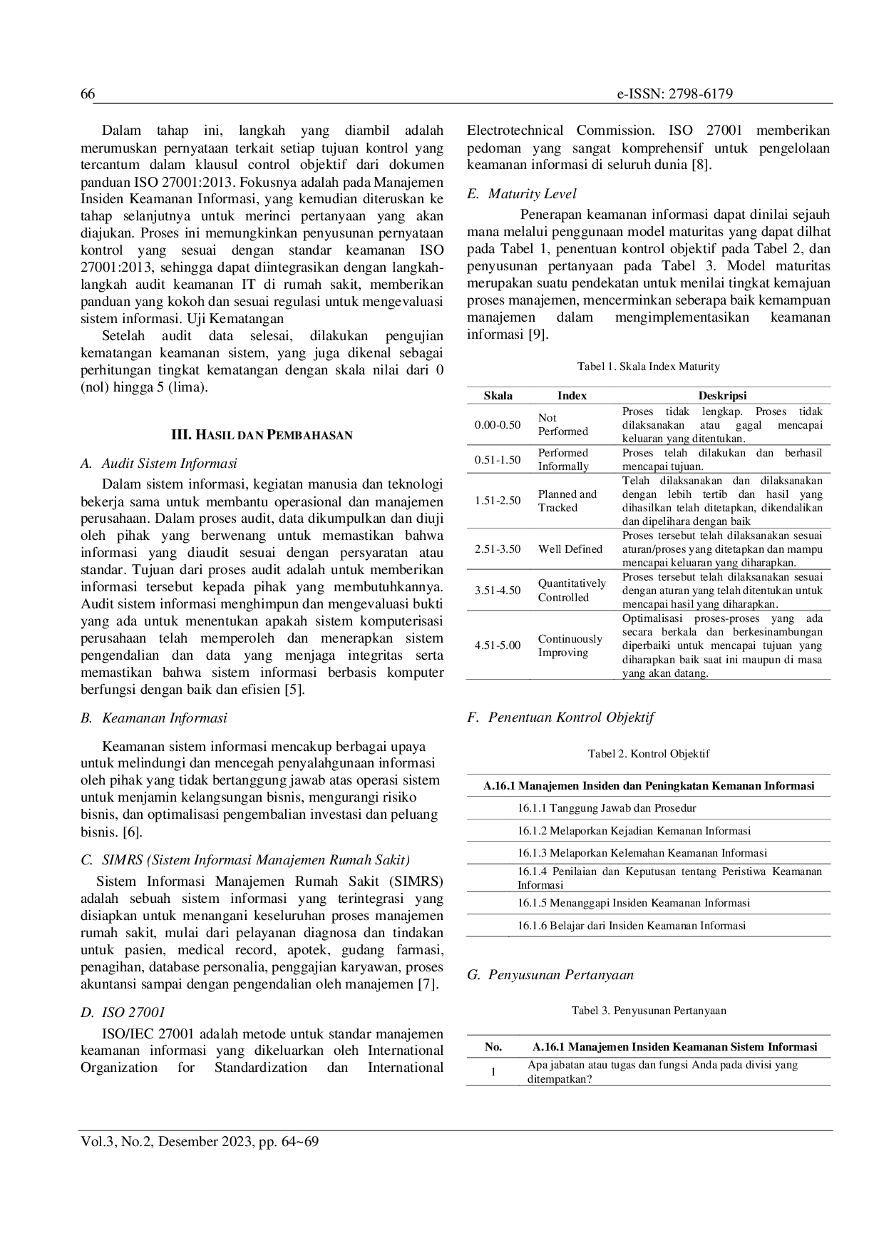 JURIS Evaluasi Keamanan Informasi di Lingkungan Rumah Sakit Pendekatan Audit ISO 27001 di RS Rahman Rahim Sidoarjo