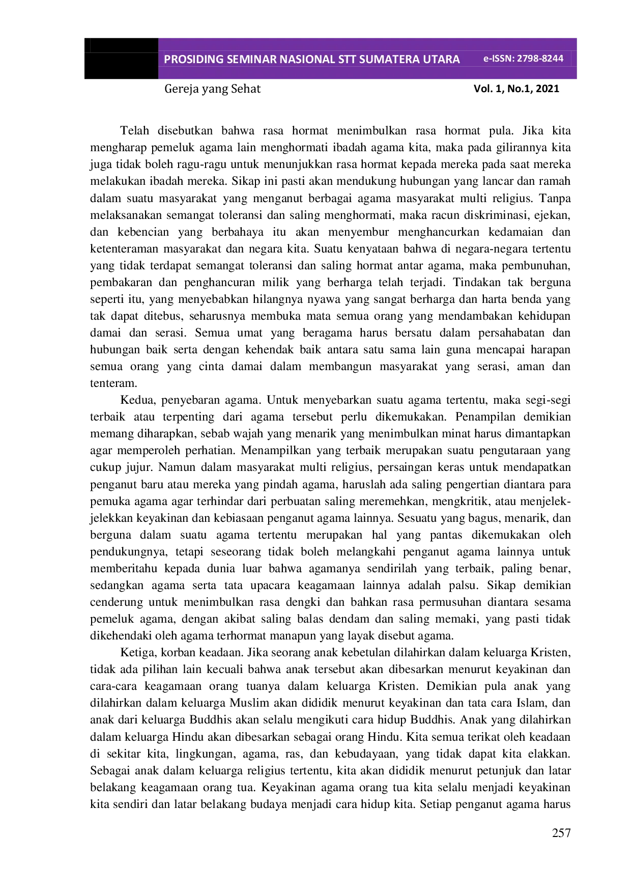 JURIS Formalisme Agama Tinjauan Teologi Religionum tentang Formalisme Agama dan Relevansinya dalam Kerukunan Umat Beragama