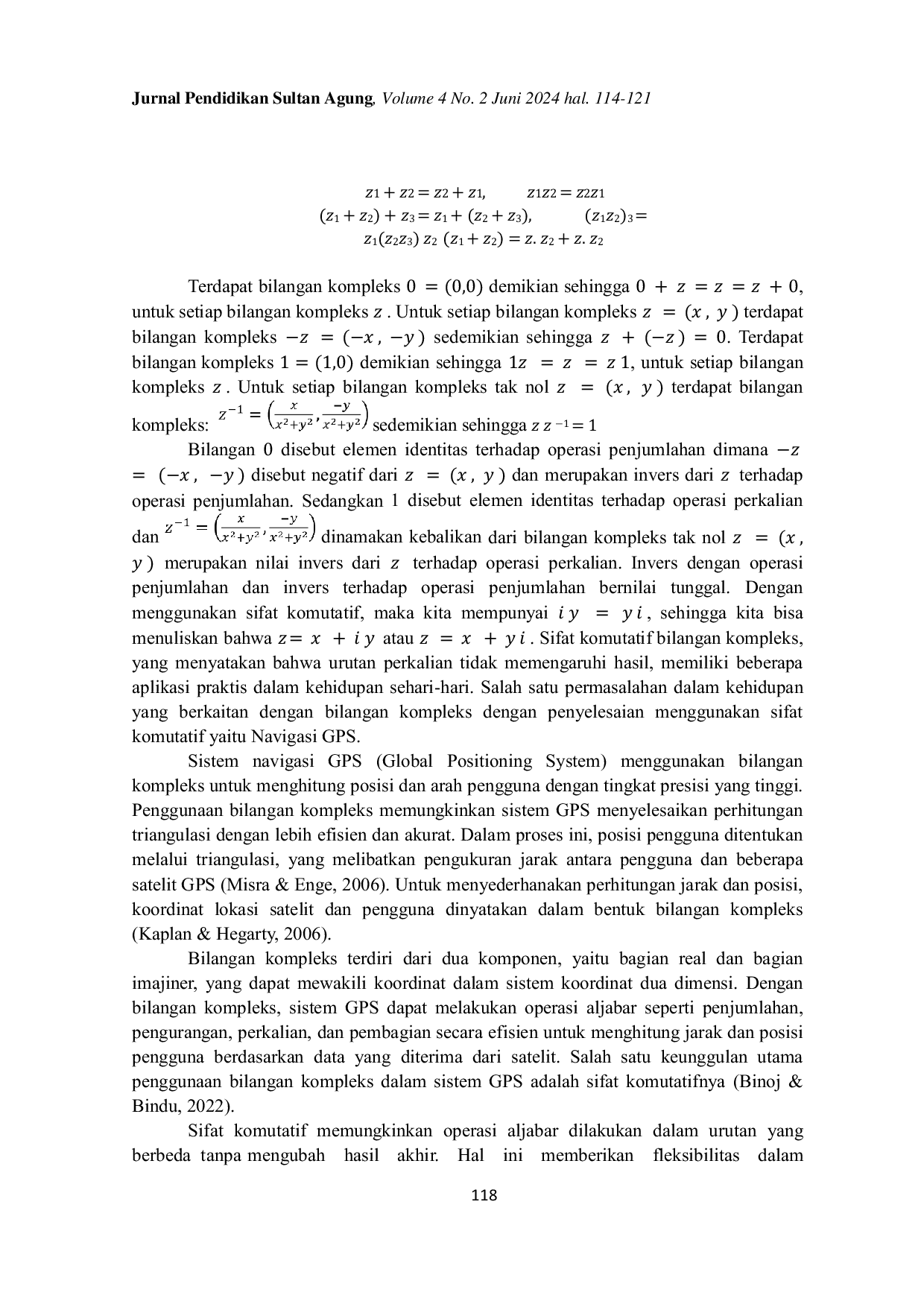 JURIS Eksplorasi Sifat Aljabar pada Bilangan Kompleks dan Aplikasinya Pada Konsep Konjugat