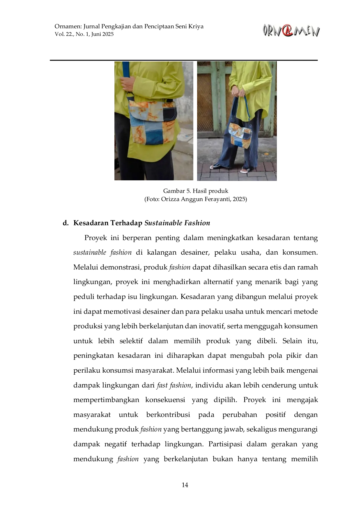 JURIS Sustainable Fashion Melalui Upcycling Limbah Denim dengan Teknik Pewarnaan Tekstil Ramah Lingkungan