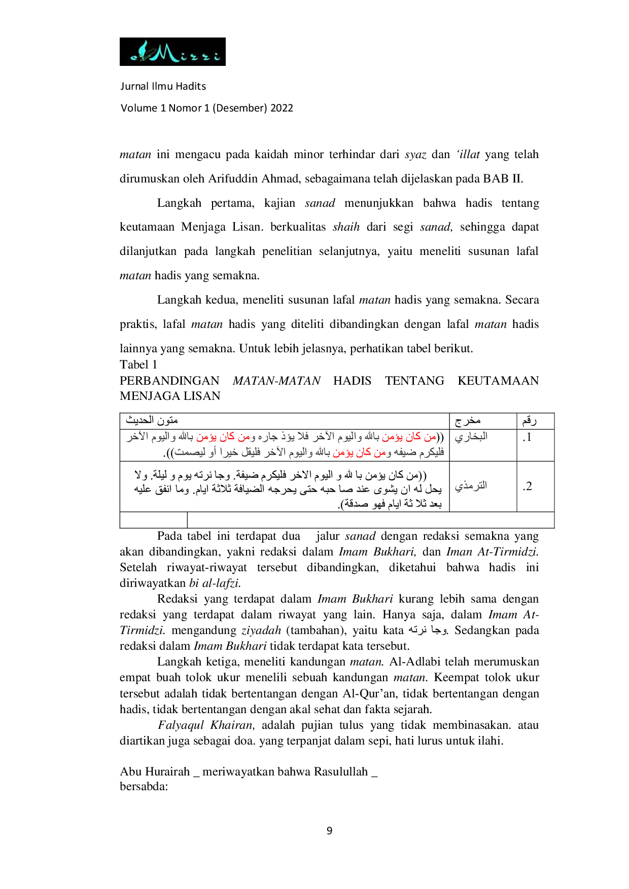 JURIS Keutamaan Menjaga Lisan Dalam Perspektif Hukum Islam