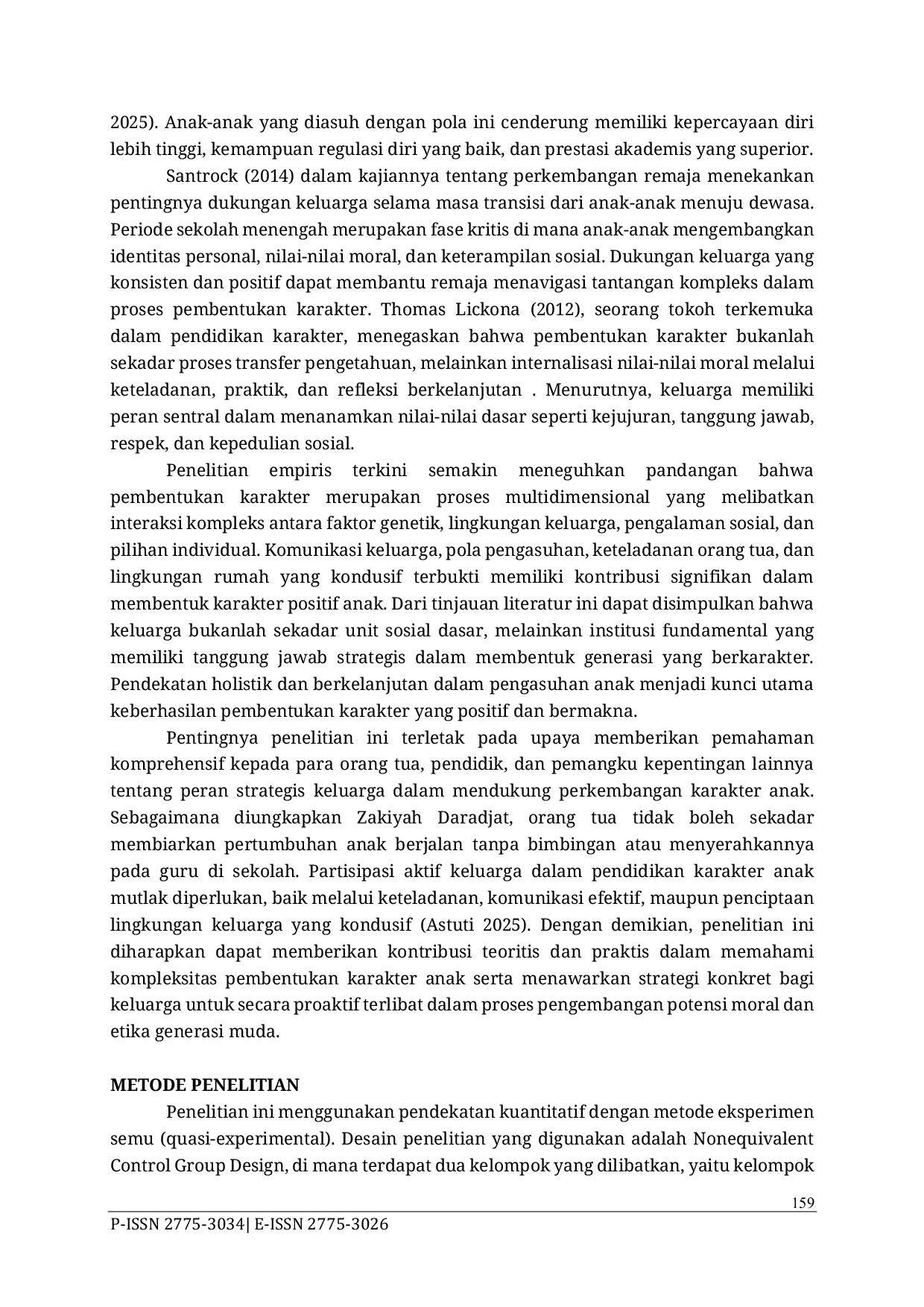 JURIS Peran Keluarga dalam Pembentukan Karakter Anak di Sekolah Menengah