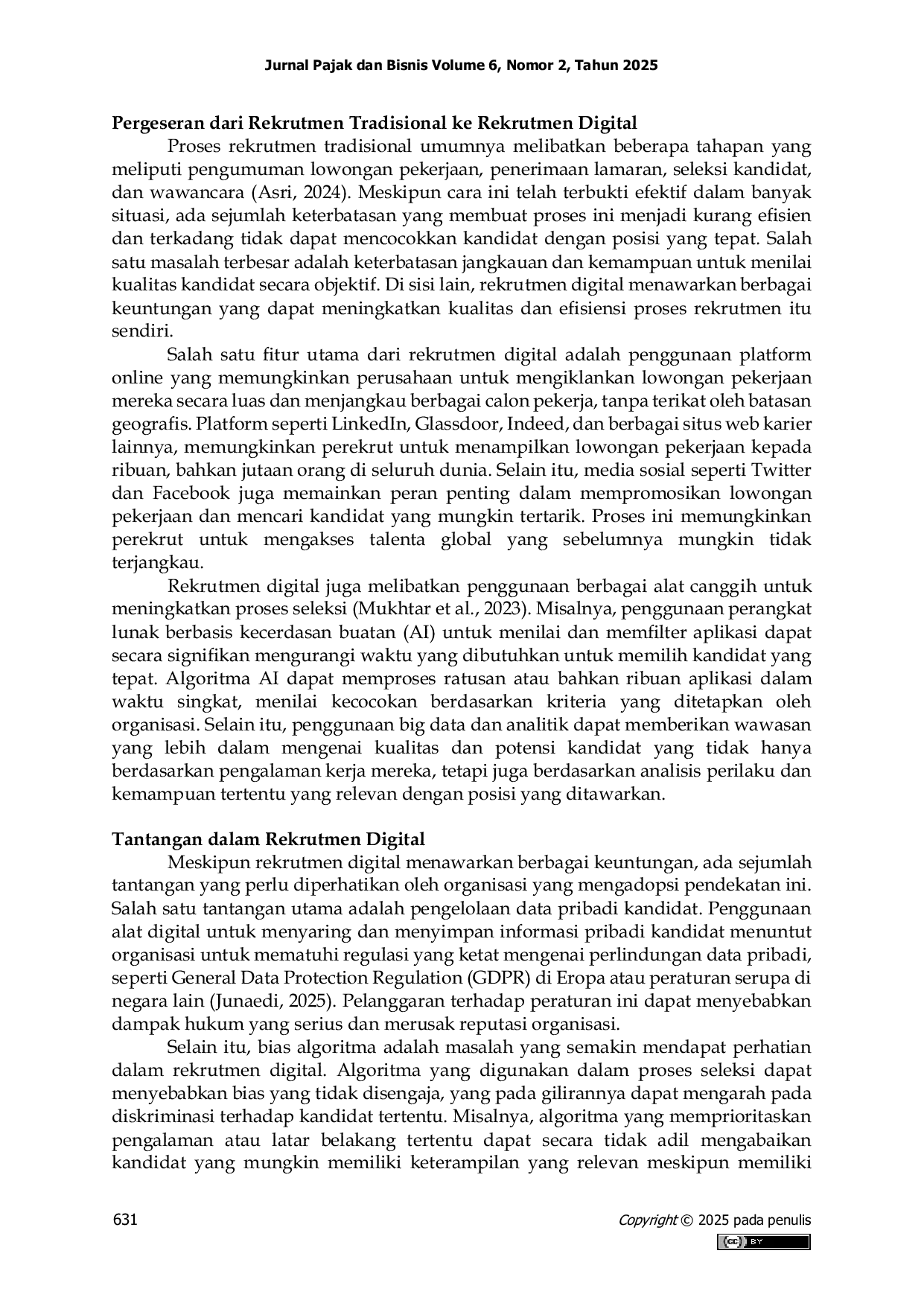 JURIS Peran Rekrutmen dalam Strategi Manajemen Sumber Daya Manusia di Era Digital