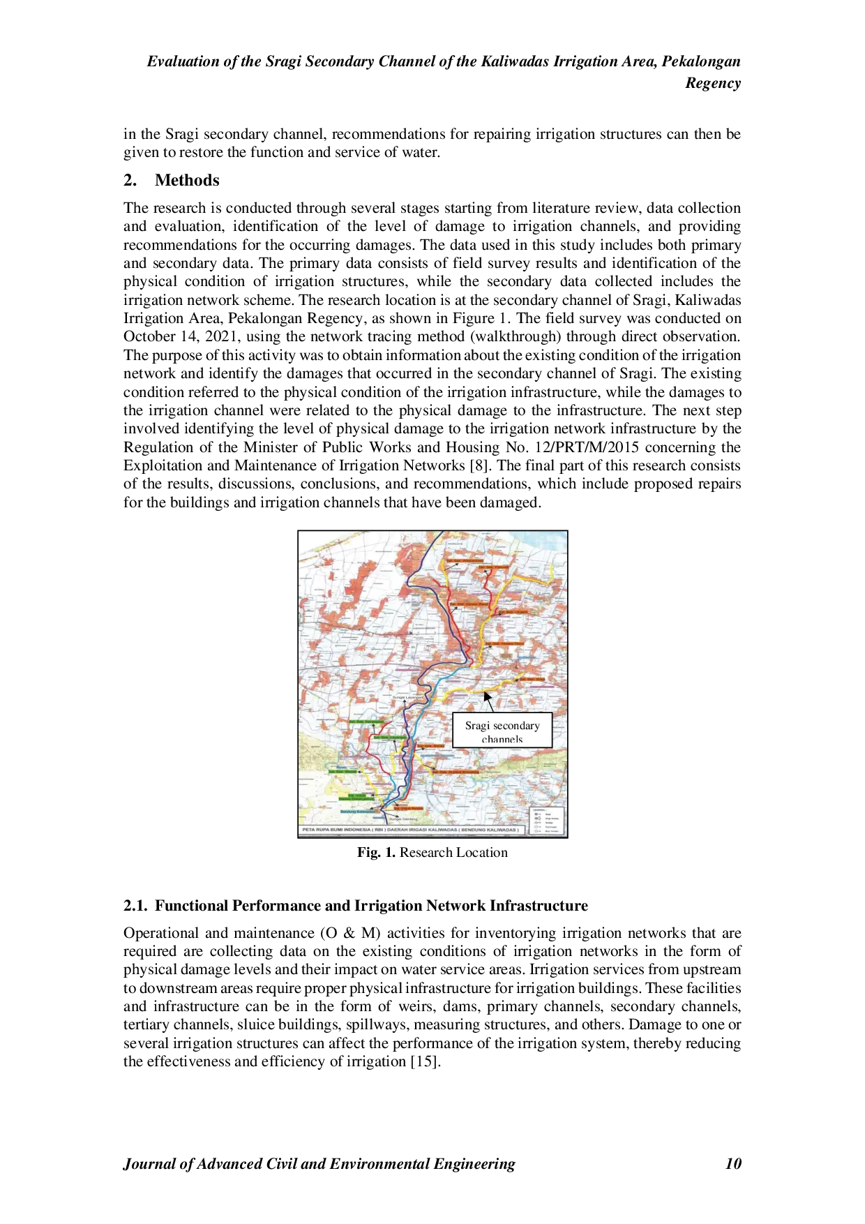 JURIS Evaluation of the Sragi Secondary Channel of the Kaliwadas Irrigation Area Pekalongan Regency