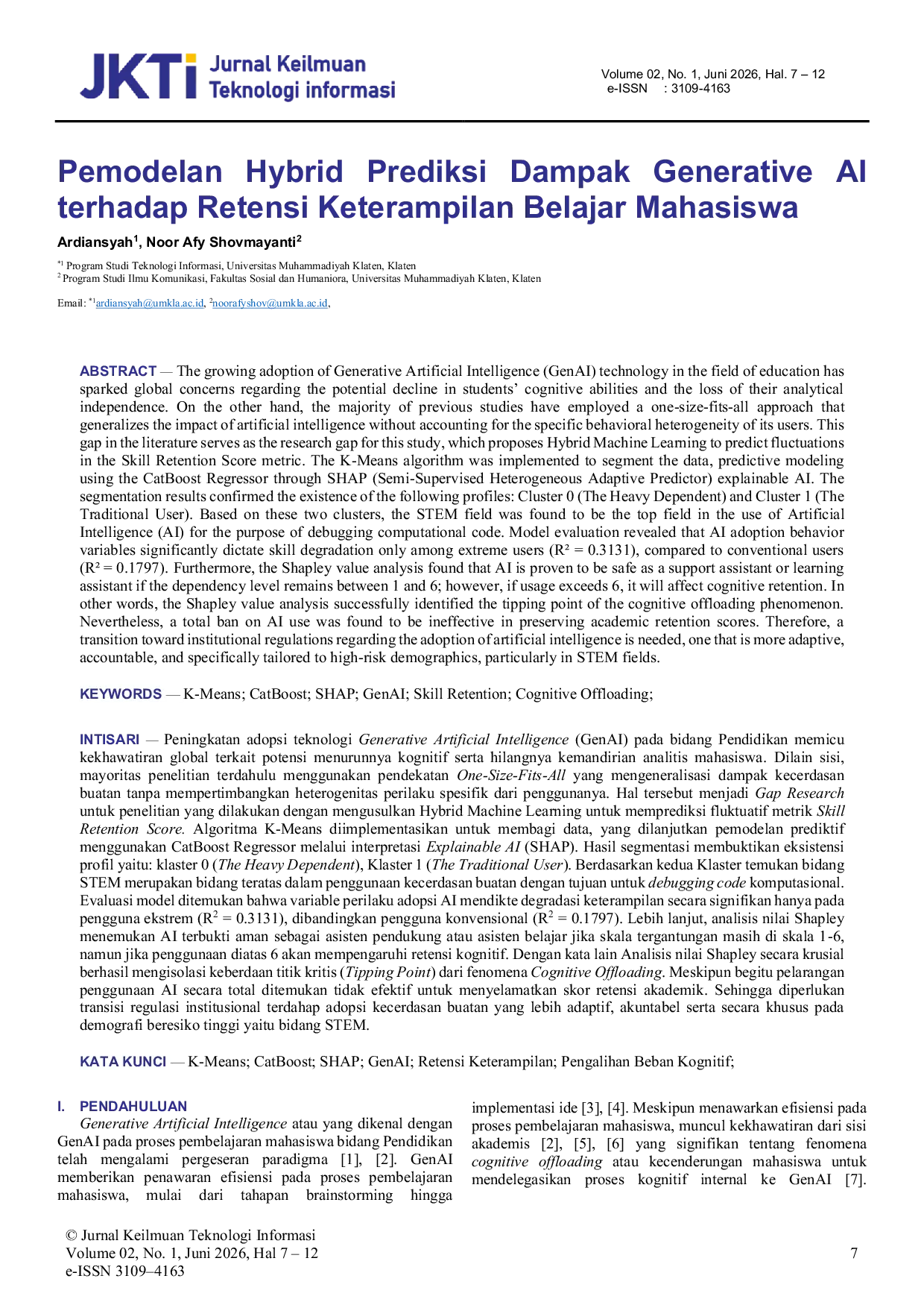 JURIS Hybrid Modeling to Predict the Impact of Generative AI on Students Learning Retention