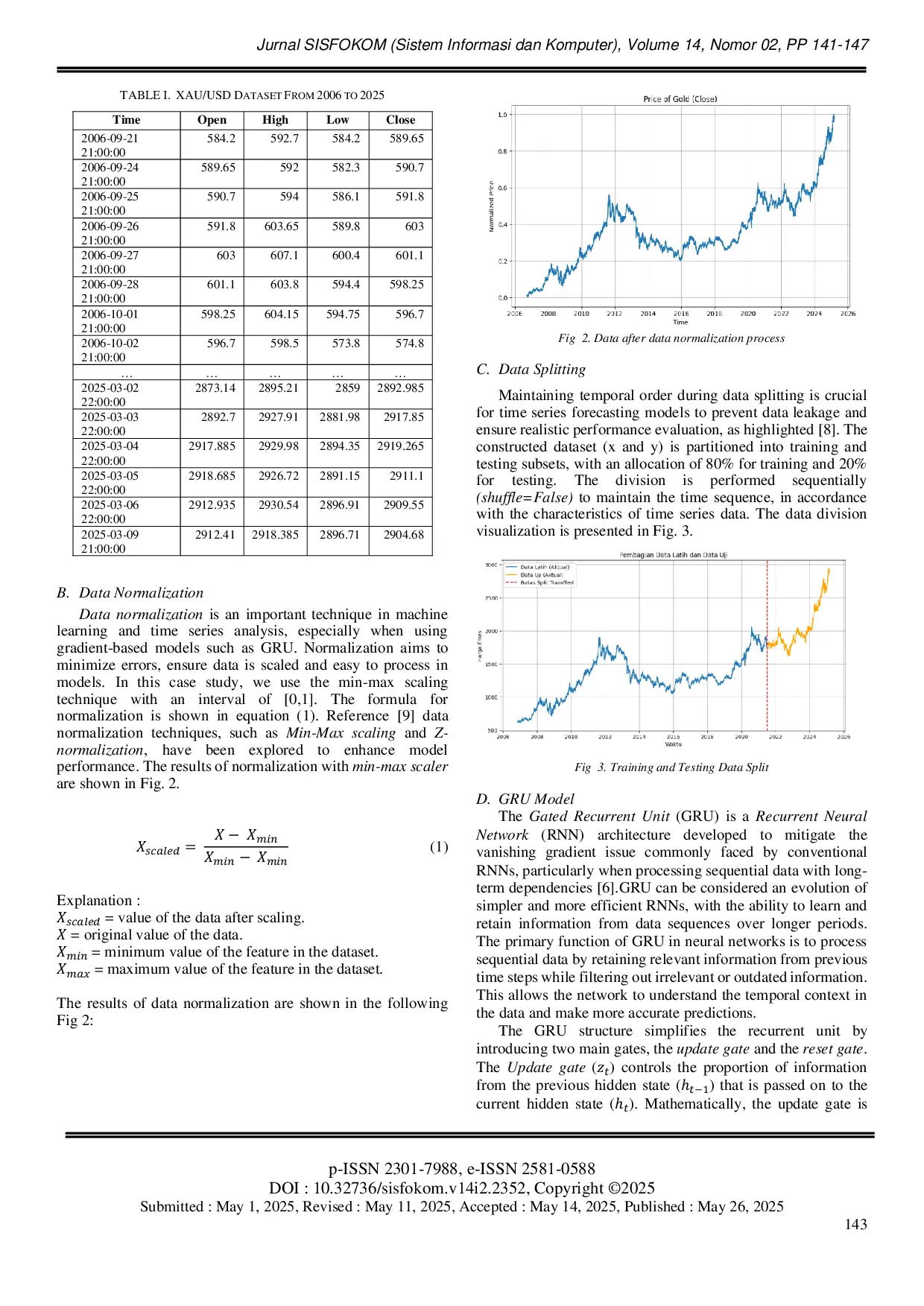 JURIS Optimizing Gated Recurrent Unit GRU for Gold Price Prediction Hyperparameter Tuning and Model Evaluation on Historical XAU USD Data