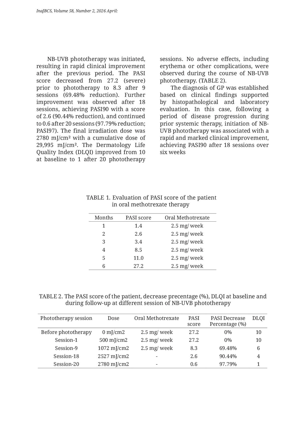 JURIS Rapid improvement of guttate psoriasis following inadequate response to prior systemic therapy using 311 nm narrowband ultraviolet B NB UVB phototherapy