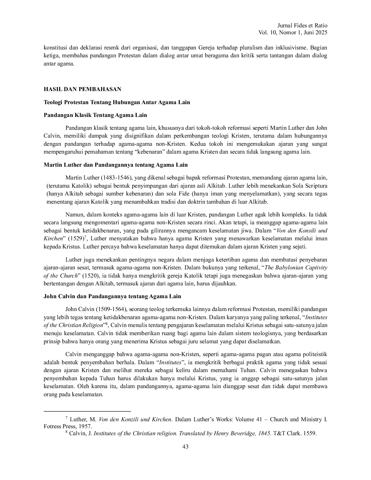 JURIS Dialog Antar Umat Beragama dalam Pandangan Kristen Protestan