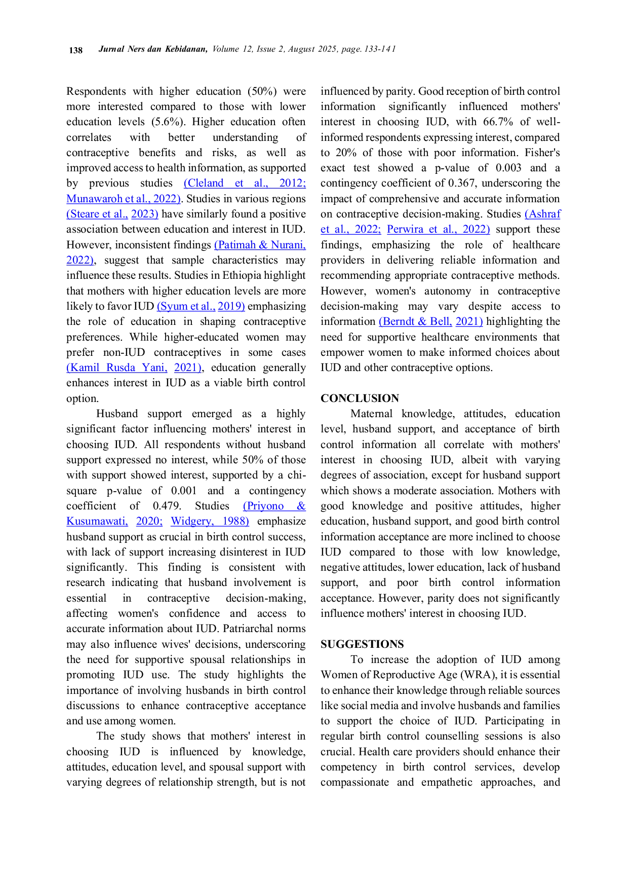 JURIS Factors Associated with Mothers Interest in Choosing Intrauterine Contraceptive Device IUD at Moti Health Center Ternate City North Maluku Province
