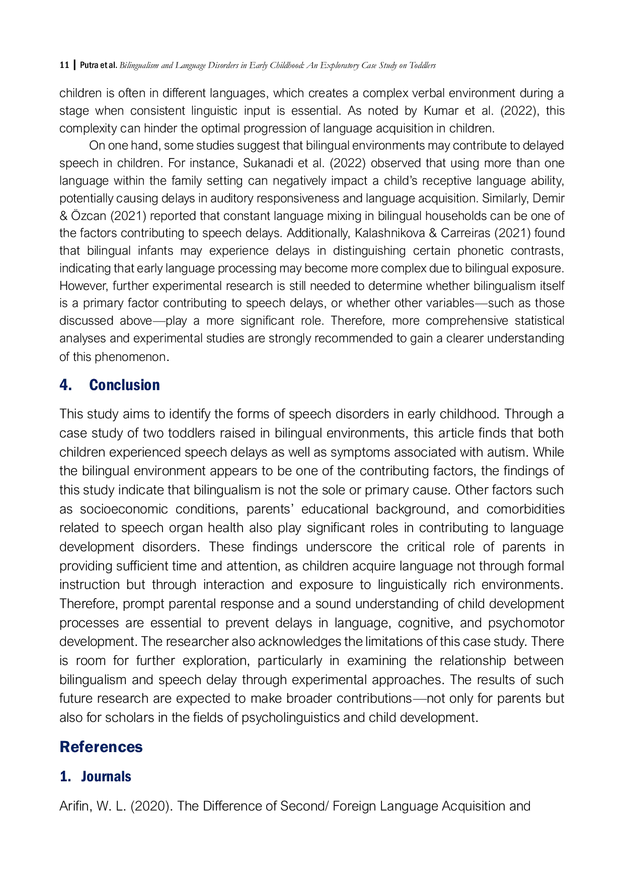 JURIS Bilingualism and Language Disorders in Early Childhood An Exploratory Case Study on Toddlers