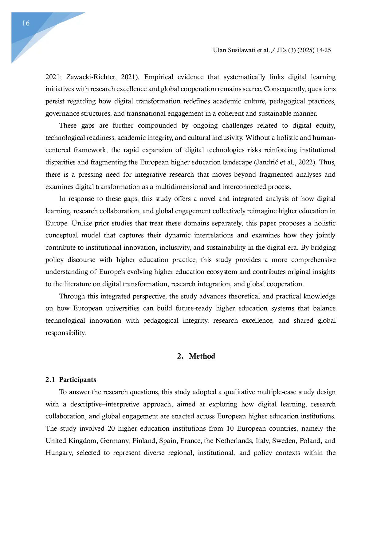 JURIS Reimagining Higher Education in Europe Digital Learning Research and Global Collaboration