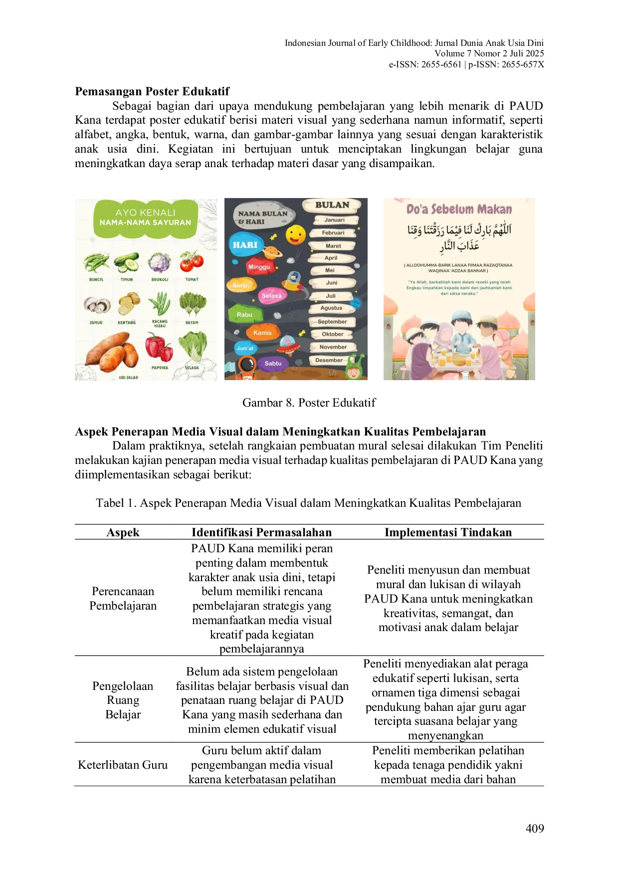 JURIS Peningkatan Kualitas Pembelajaran Anak Usia Dini melalui Desain Media Visual Kreatif pada PAUD Kana Enhancing the Quality of Early Childhood Education Through the Design of Creative Visual Media at K