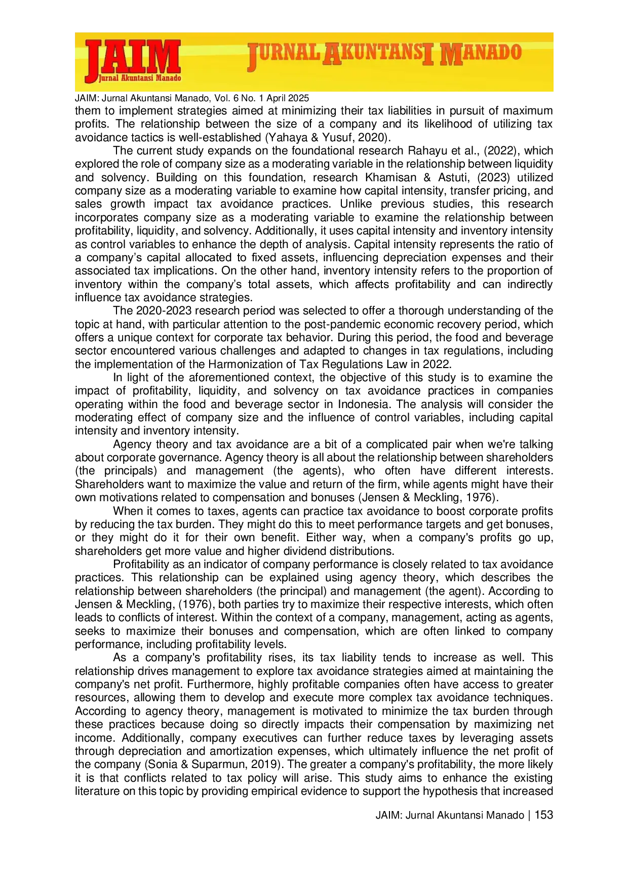JURIS How to Avoid Taxes How to Avoid Taxes The Role of Firm Size in Indonesian Food and Beverage Companies
