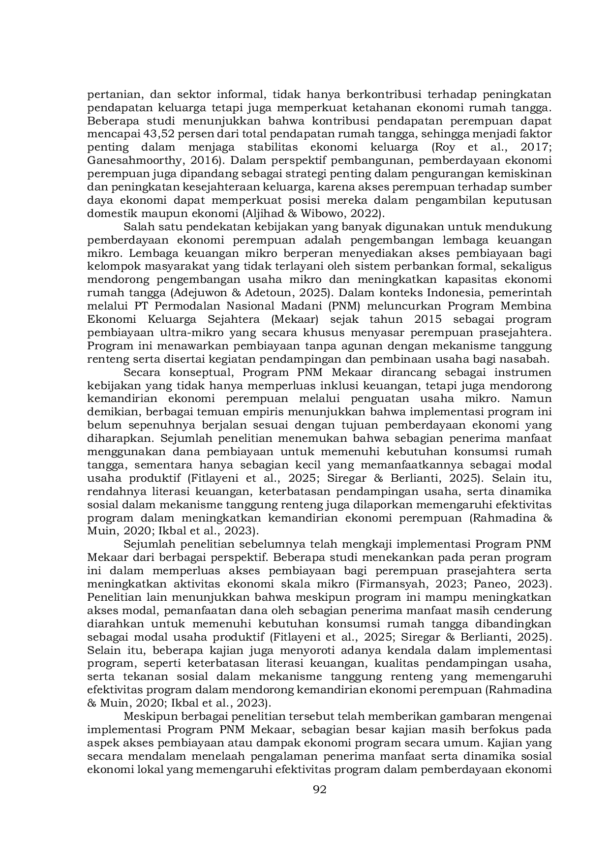 JURIS The Effectiveness of the PNM Mekaar Program in Empowering Economically Disadvantaged Women A Qualitative Study in Salatiga City